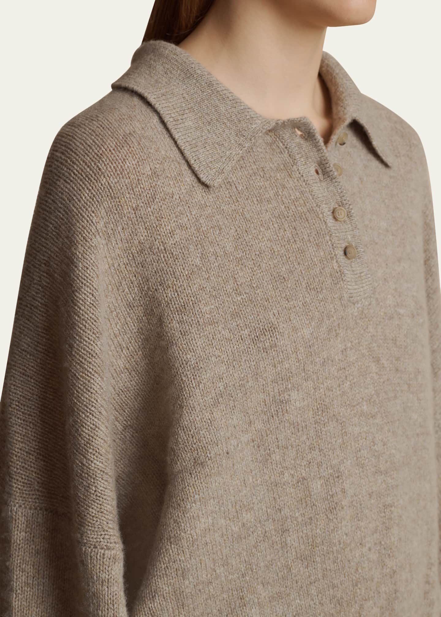 Khaite Rene Polo Cashmere Sweater Image 5 of 5