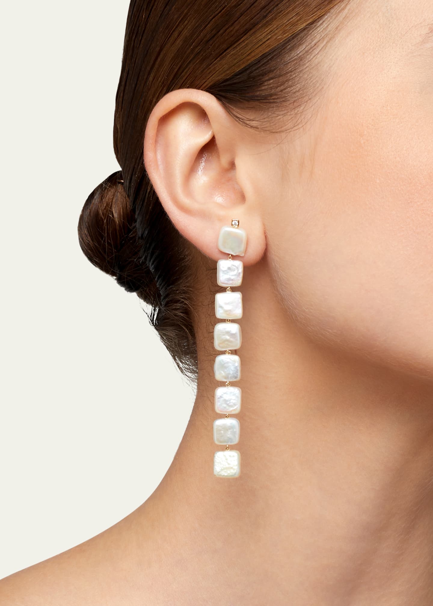 ATLAS LOVE Cove Quadra Pearl Drop Earrings Image 2 of 2