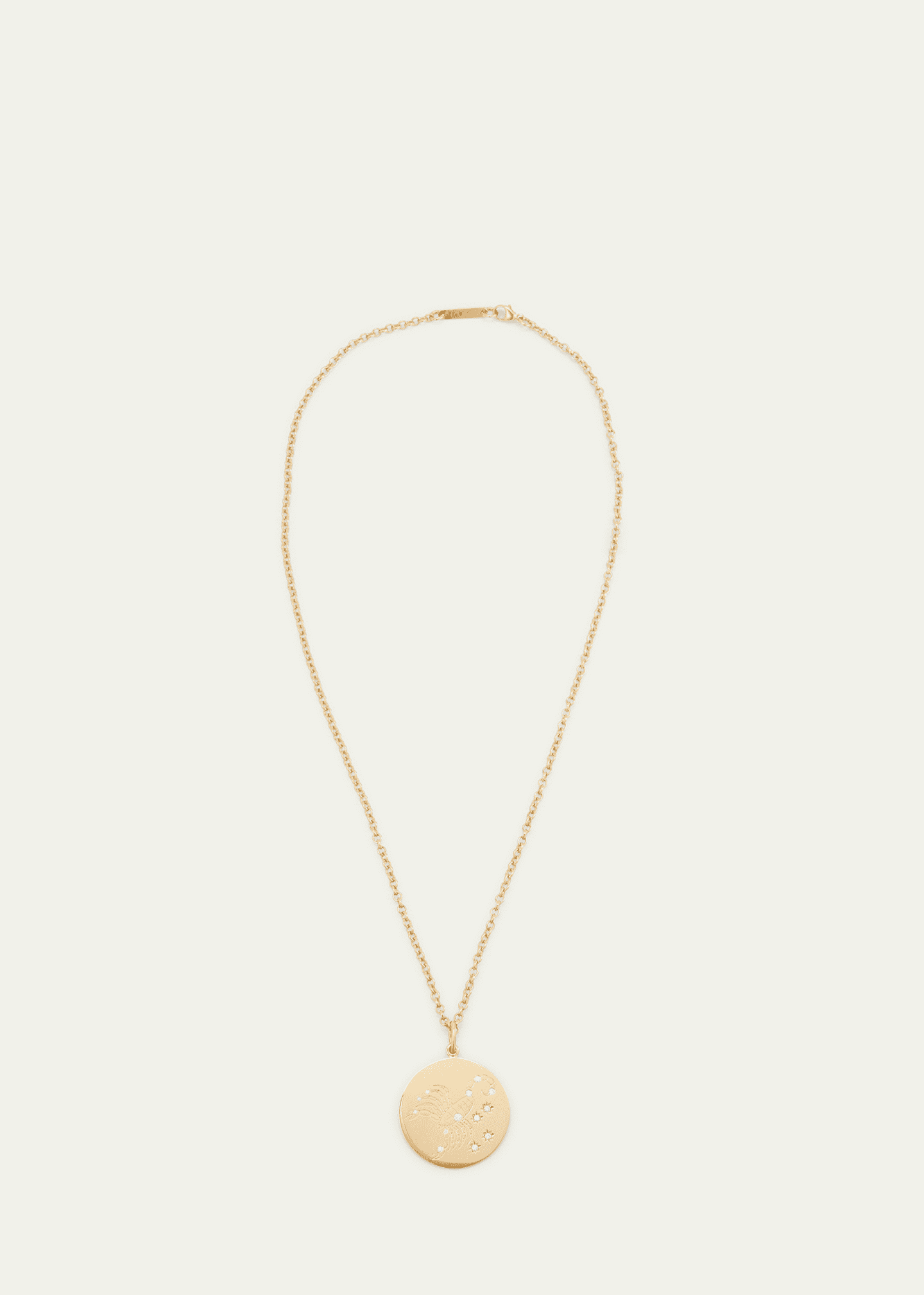 Verdura 18K Gold Scorpio Zodiac Necklace with Diamonds Image 3 of 4
