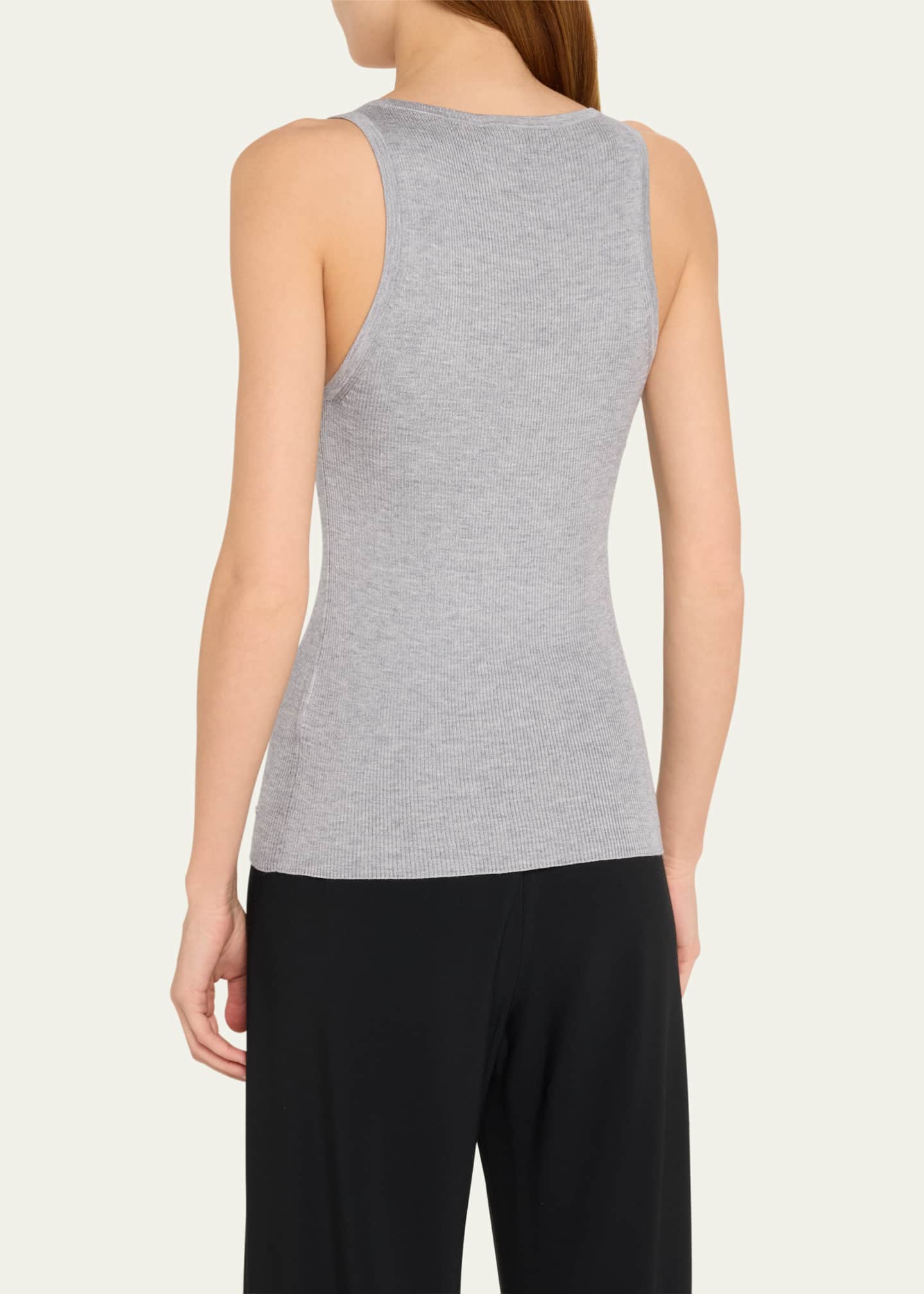 SIMKHAI Kioni Silk and Cashmere Scoop-Neck Tank Top Image 3 of 5