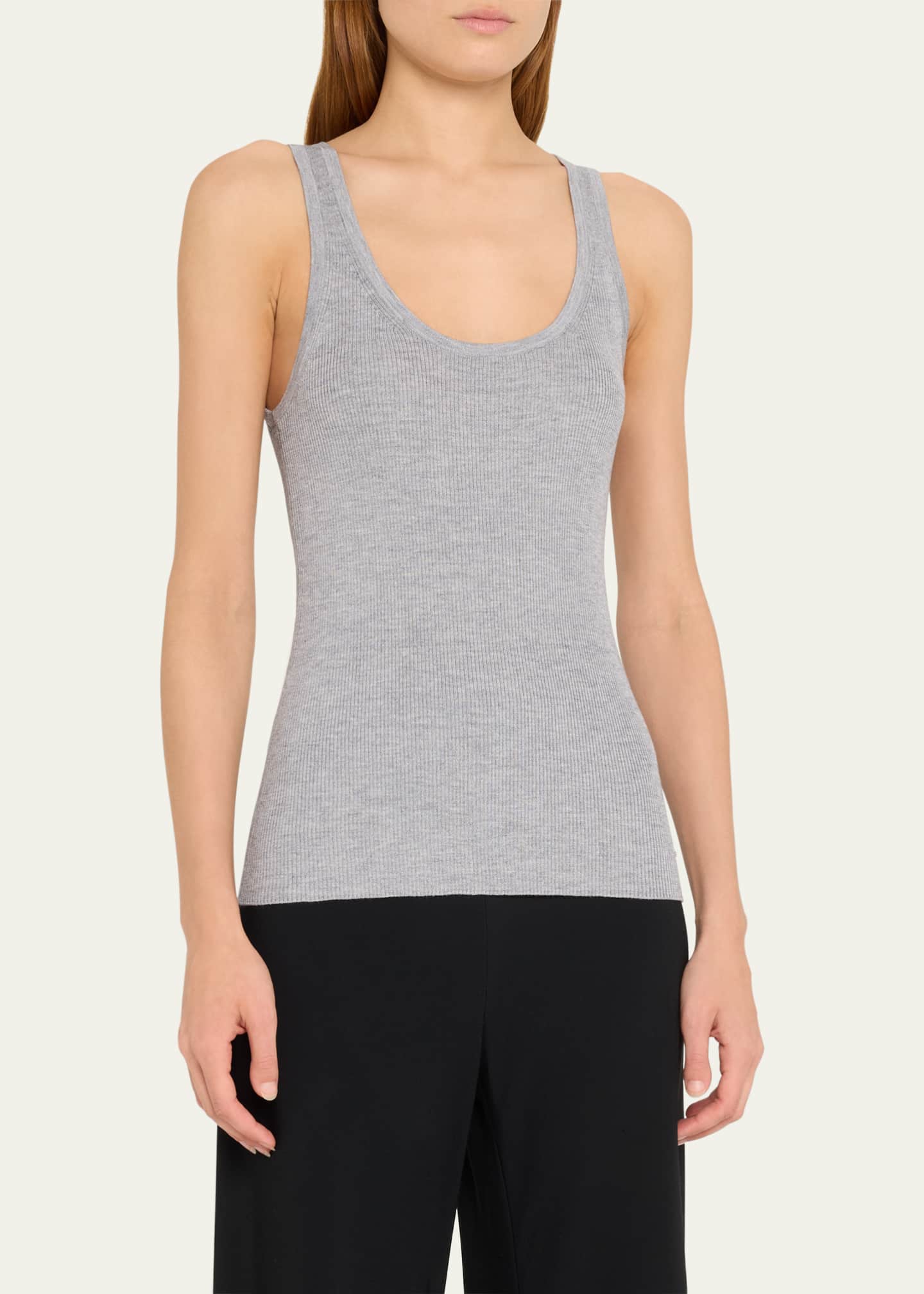 SIMKHAI Kioni Silk and Cashmere Scoop-Neck Tank Top Image 4 of 5