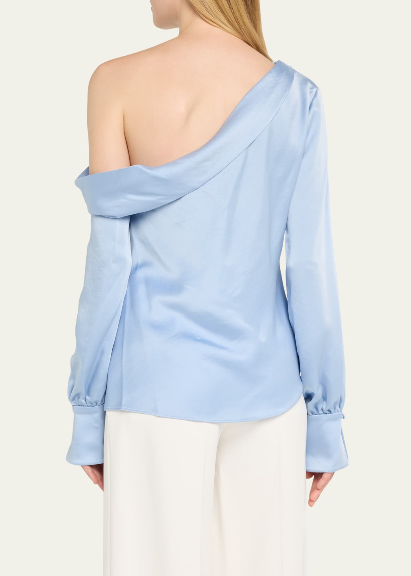 SIMKHAI Alice One-Shoulder Satin Top Image 3 of 5
