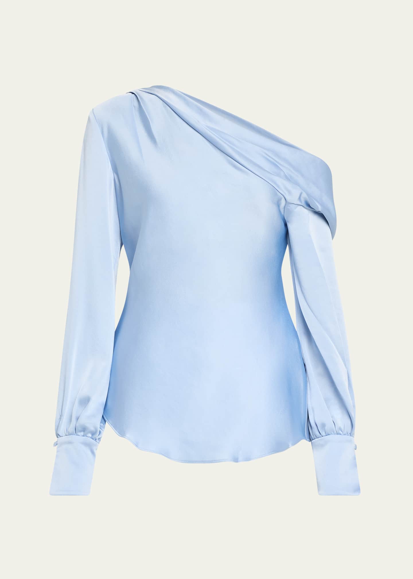 SIMKHAI Alice One-Shoulder Satin Top Image 1 of 5