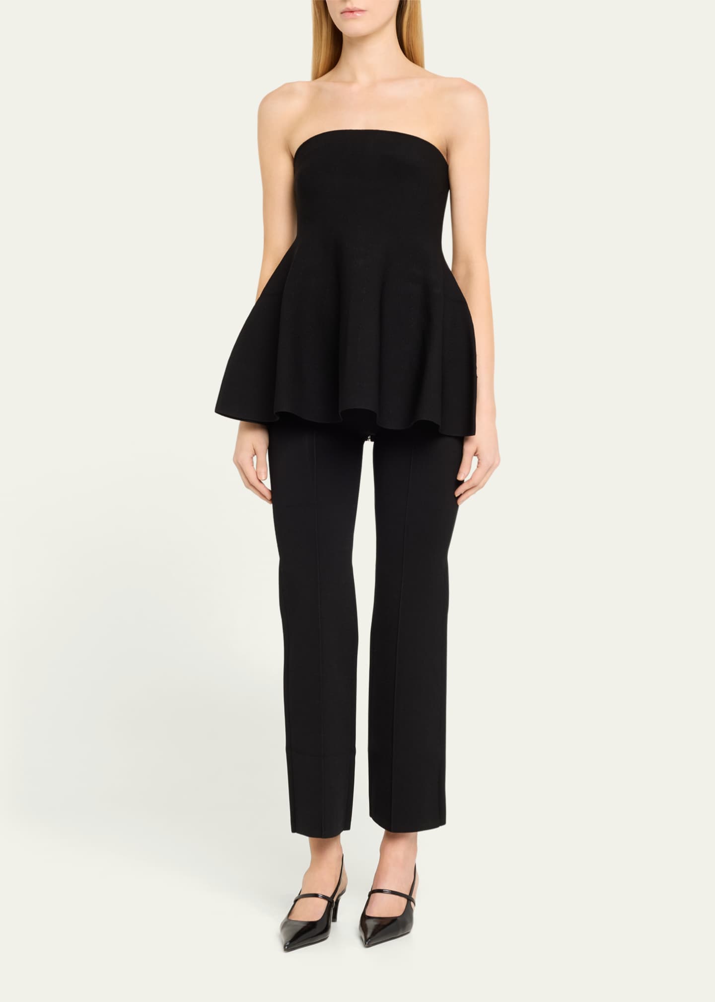 SIMKHAI Ioanna Strapless Peplum Top Image 2 of 5