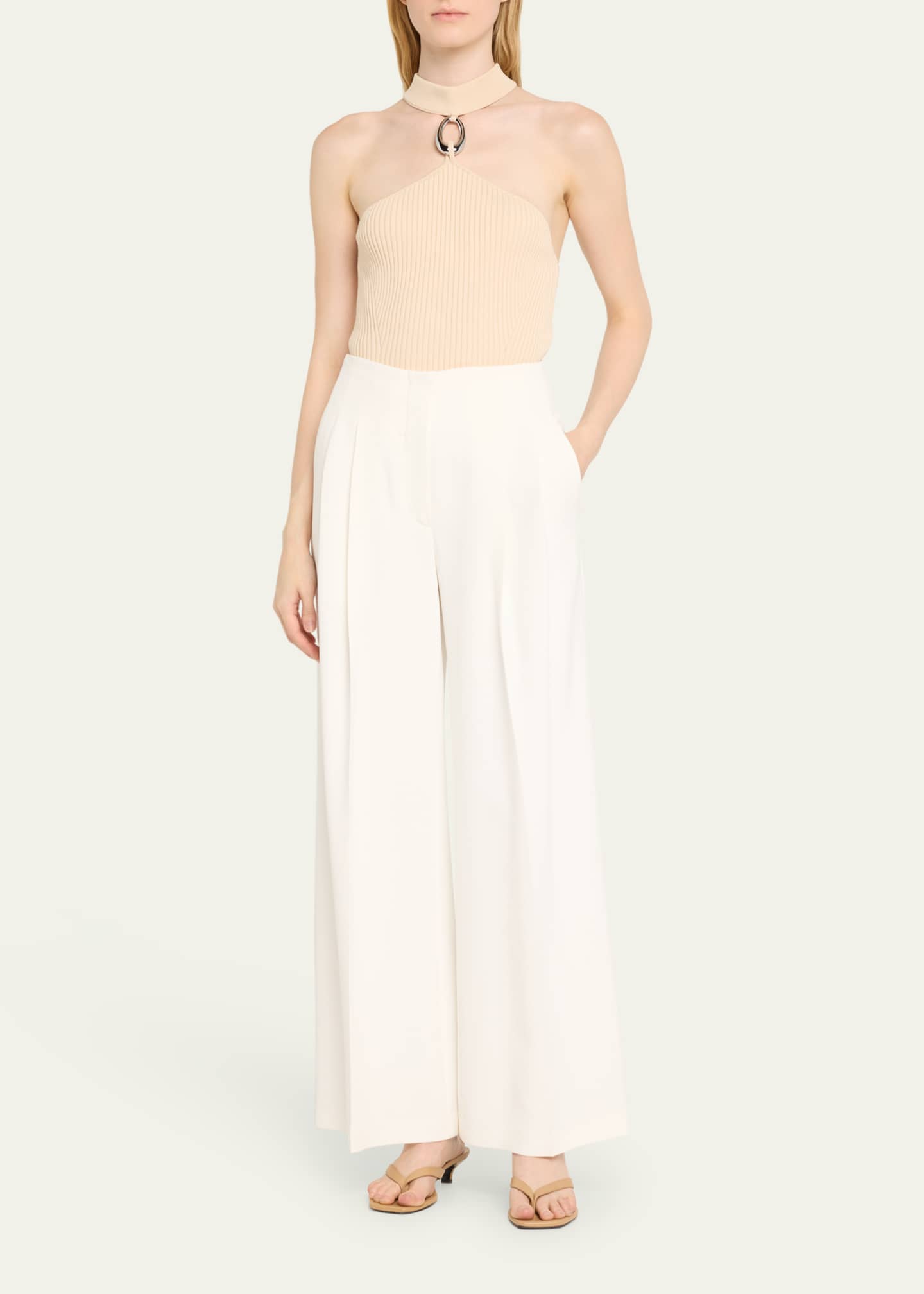 SIMKHAI Rubie Sleeveless Mock-Neck Hardware Top Image 2 of 5