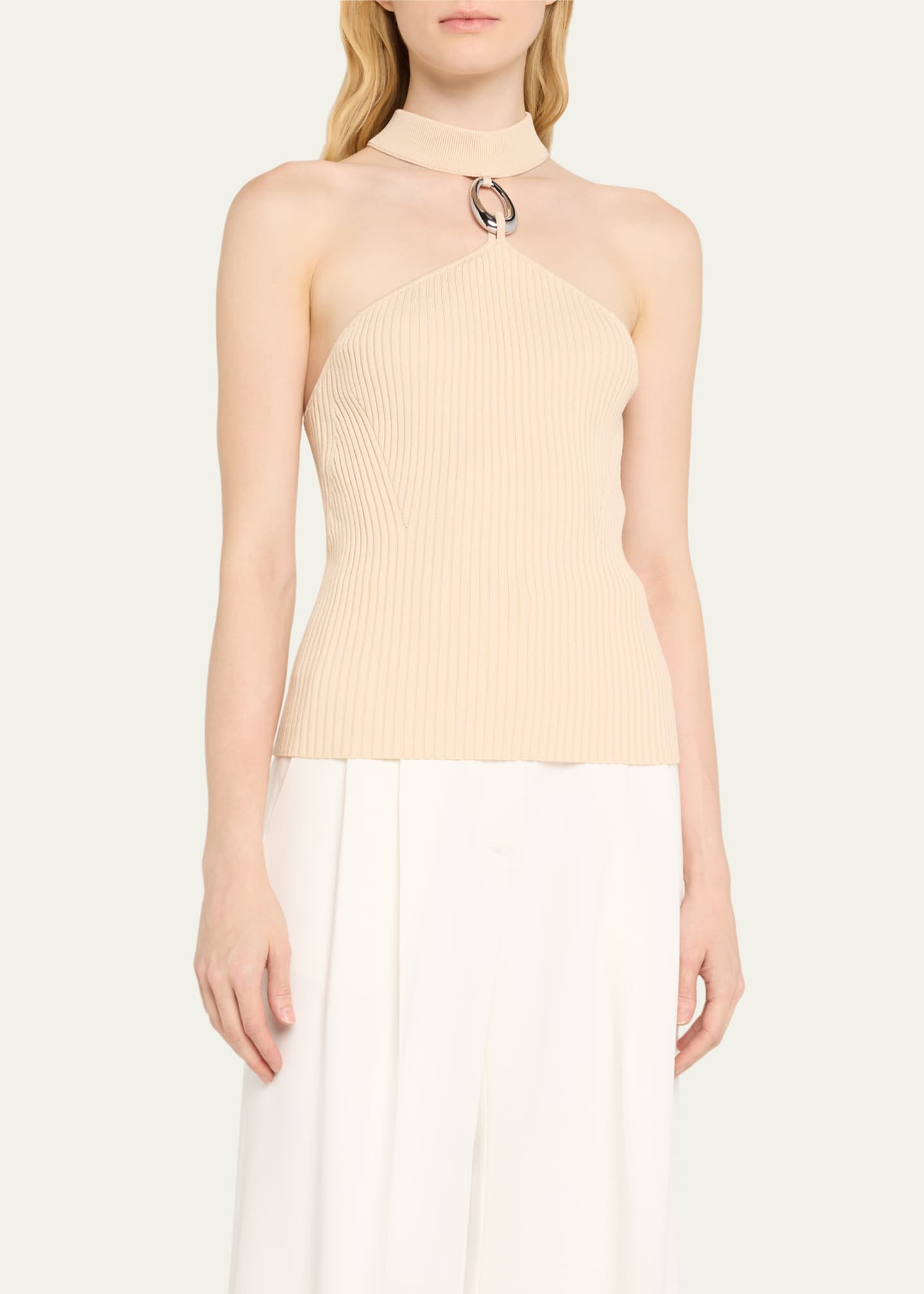 SIMKHAI Rubie Sleeveless Mock-Neck Hardware Top Image 4 of 5