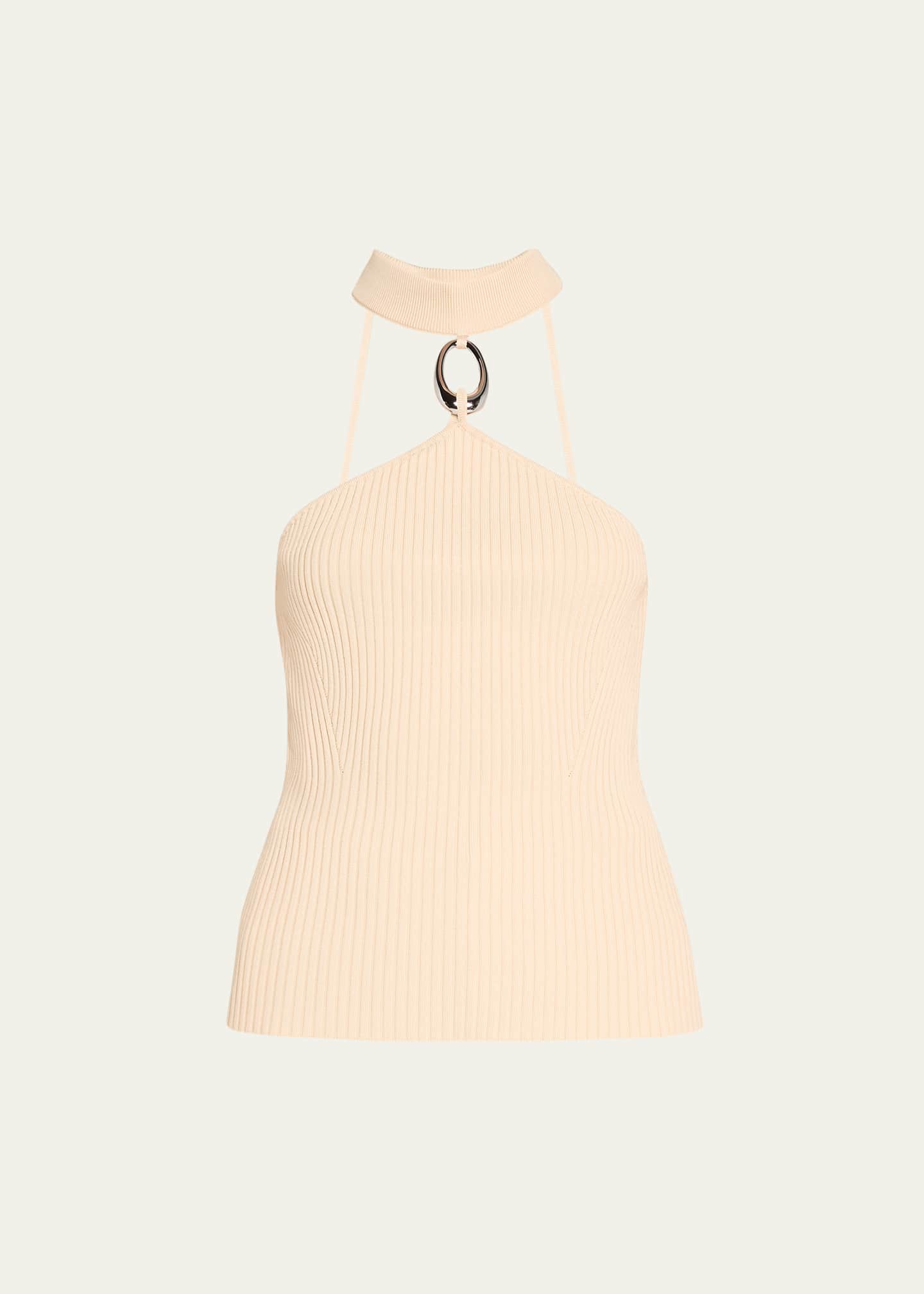 SIMKHAI Rubie Sleeveless Mock-Neck Hardware Top Image 1 of 5