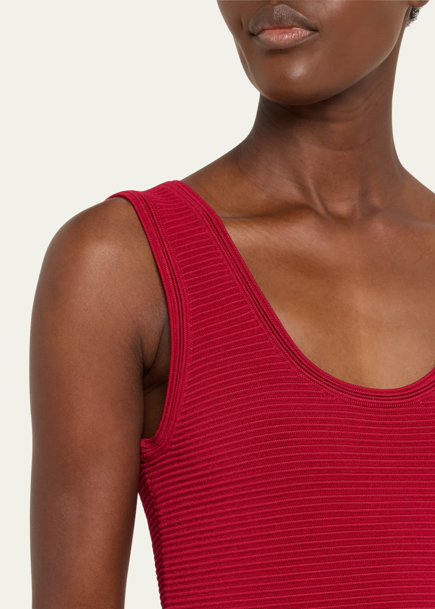 SIMKHAI Larina Scoop-Neck Sleeveless Fit & Flare Mini Dress Image 5 of 5