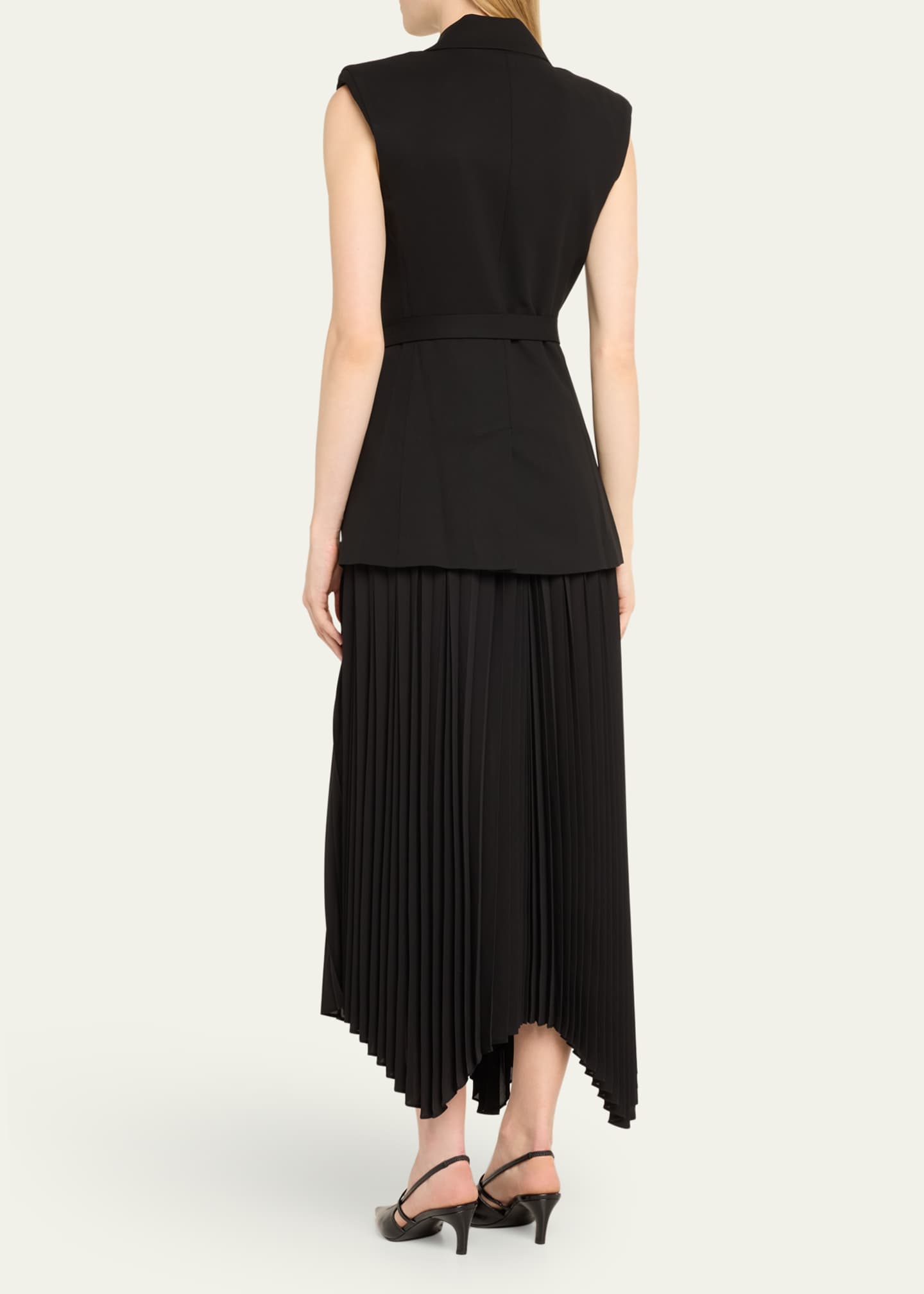 SIMKHAI Helena Combo Blazer Sleeveless Midi Dress Image 3 of 5