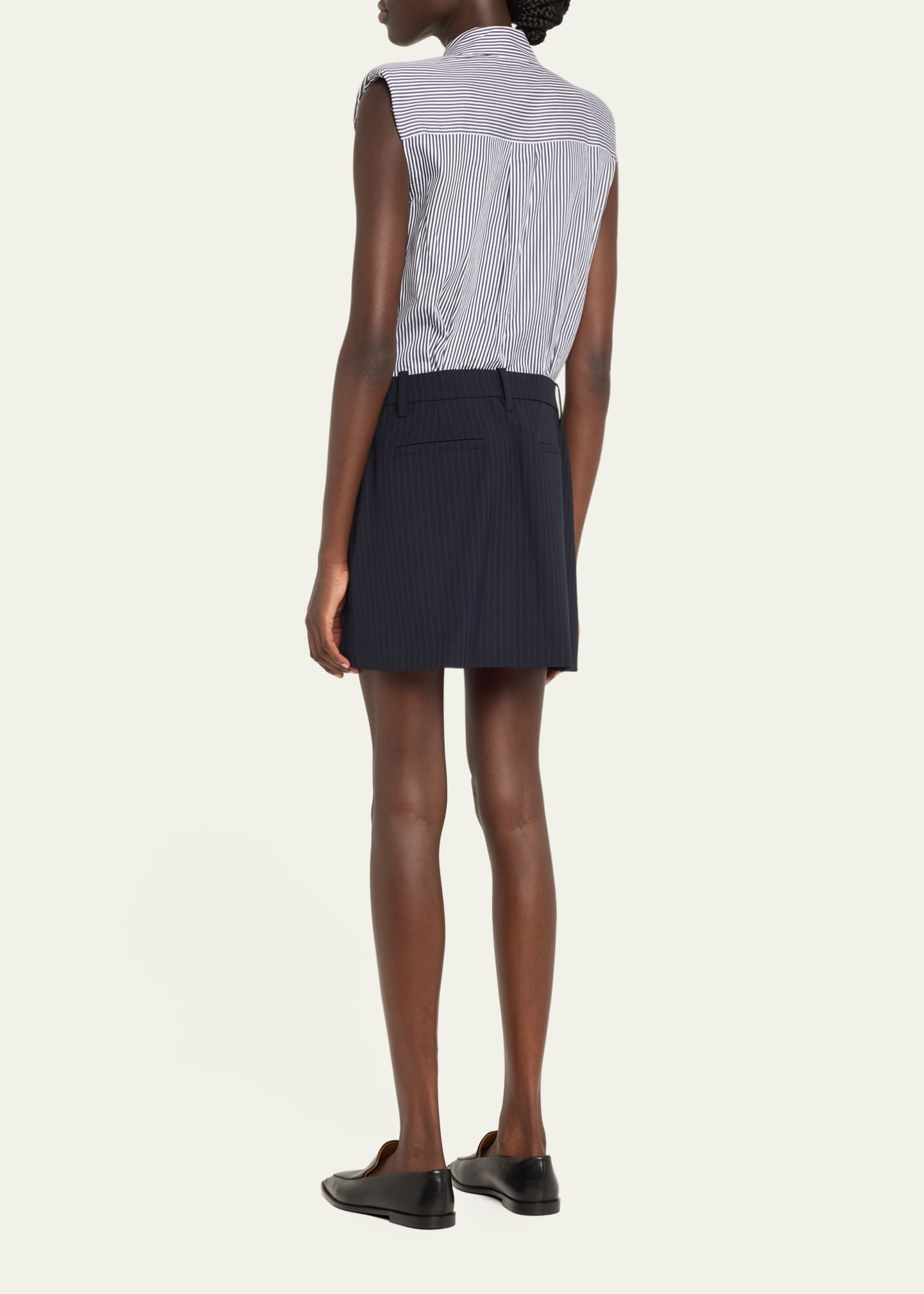 SIMKHAI Graham Shirting Combo Mini Dress Image 3 of 5
