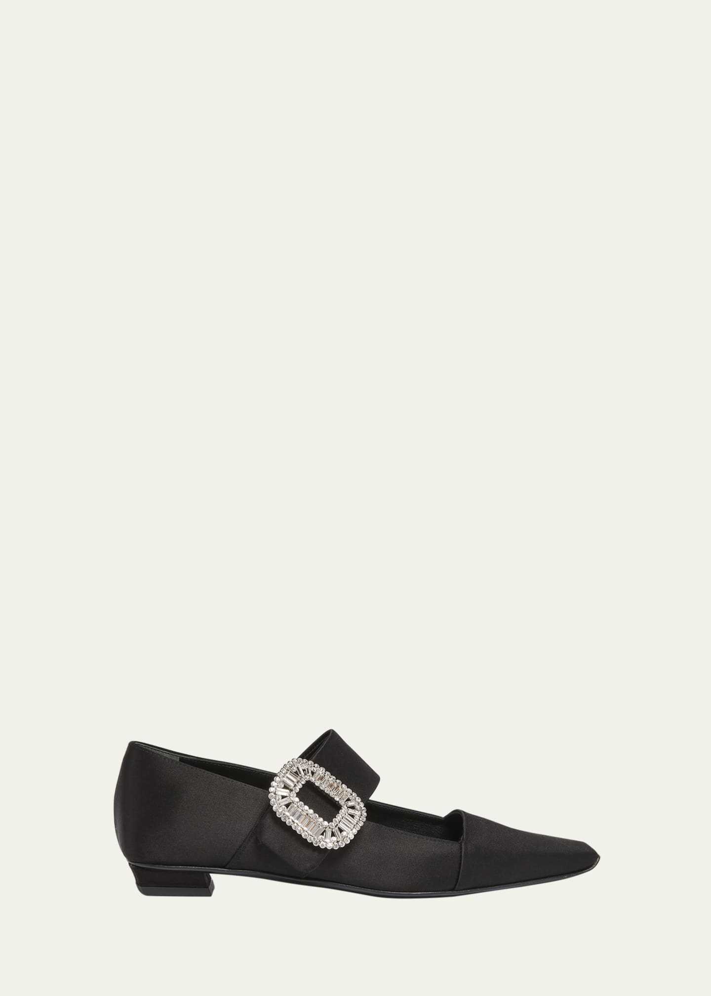 Roger Vivier Belle Vivier Satin Mary Jane Pumps Image 1 of 3
