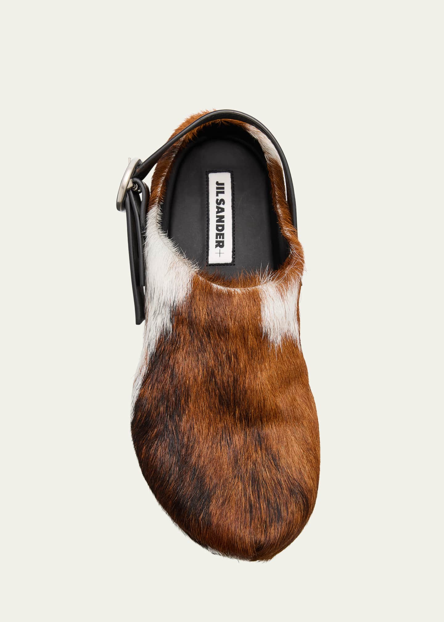 Jil Sander Calf Hair Platform Clogs Image 6 of 6