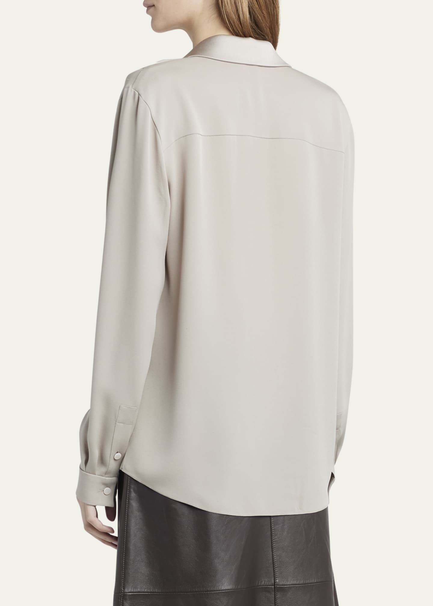GIORGIOARMANI シルクトップス Giorgio Armani Silk Georgette Wrap Blouse - Bergdorf Goodman