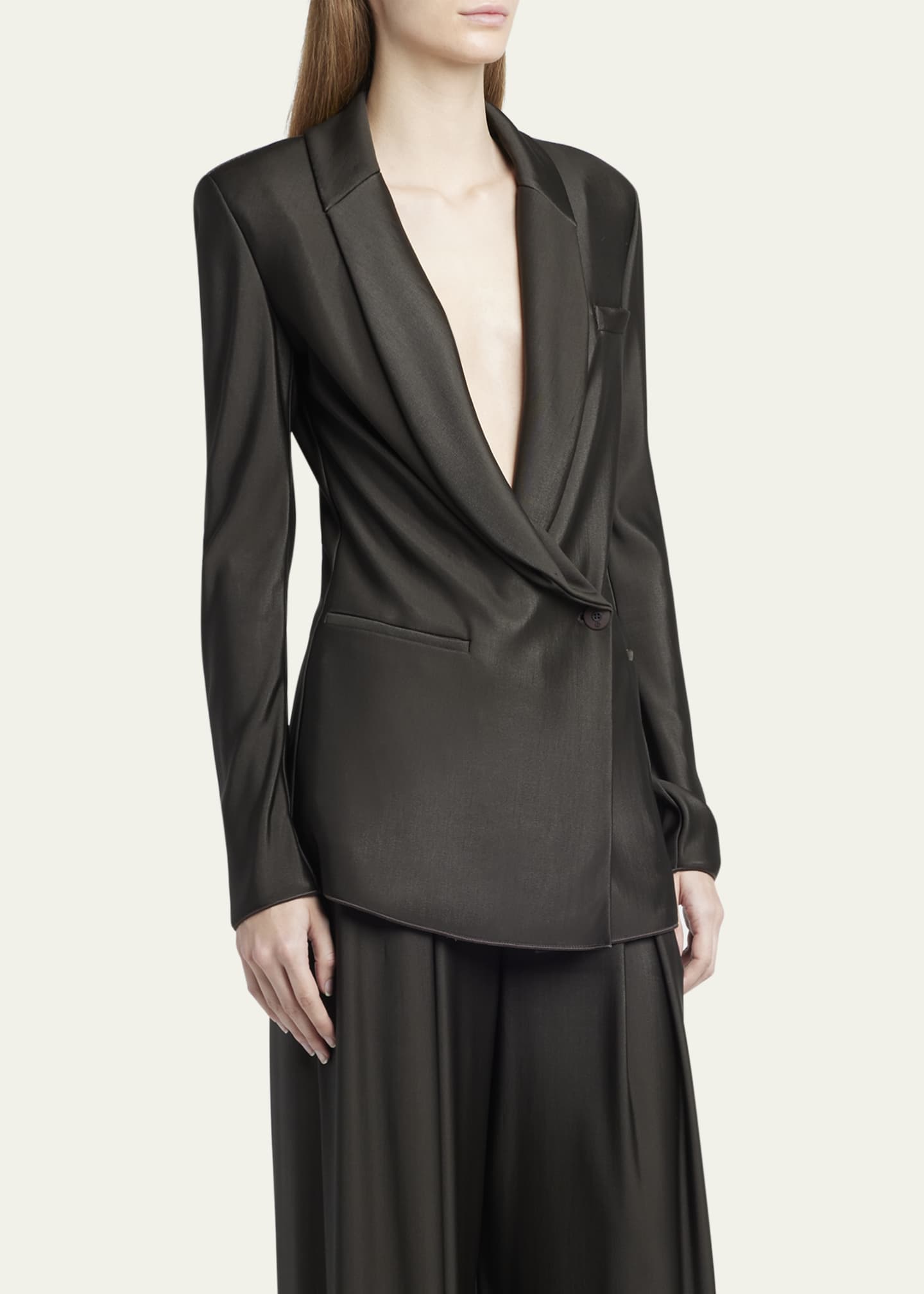 Giorgio Armani Double Jersey Blazer Jacket Image 4 of 5