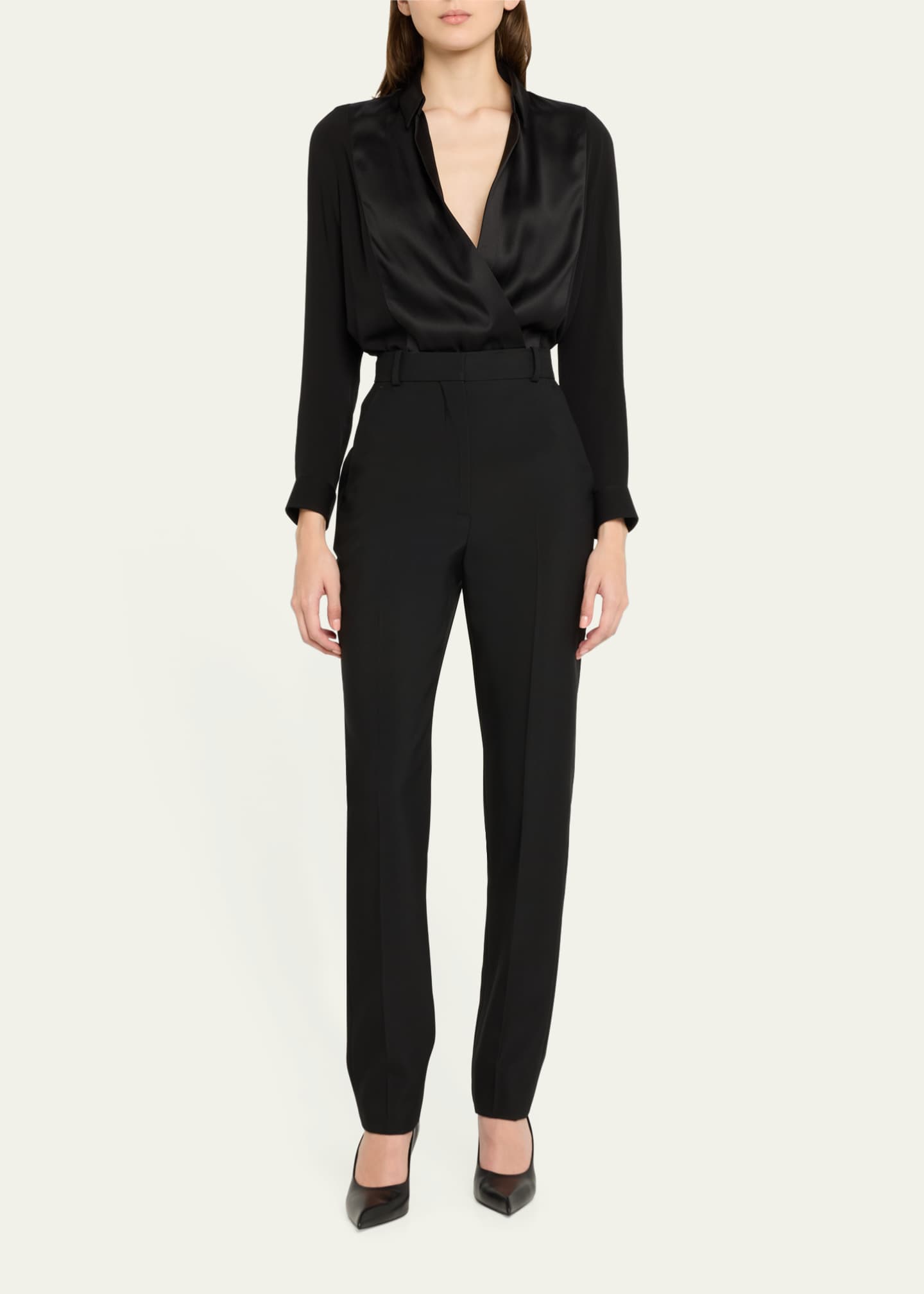 Giorgio Armani Cowl Neck Silk Georgette Blouse Image 2 of 5