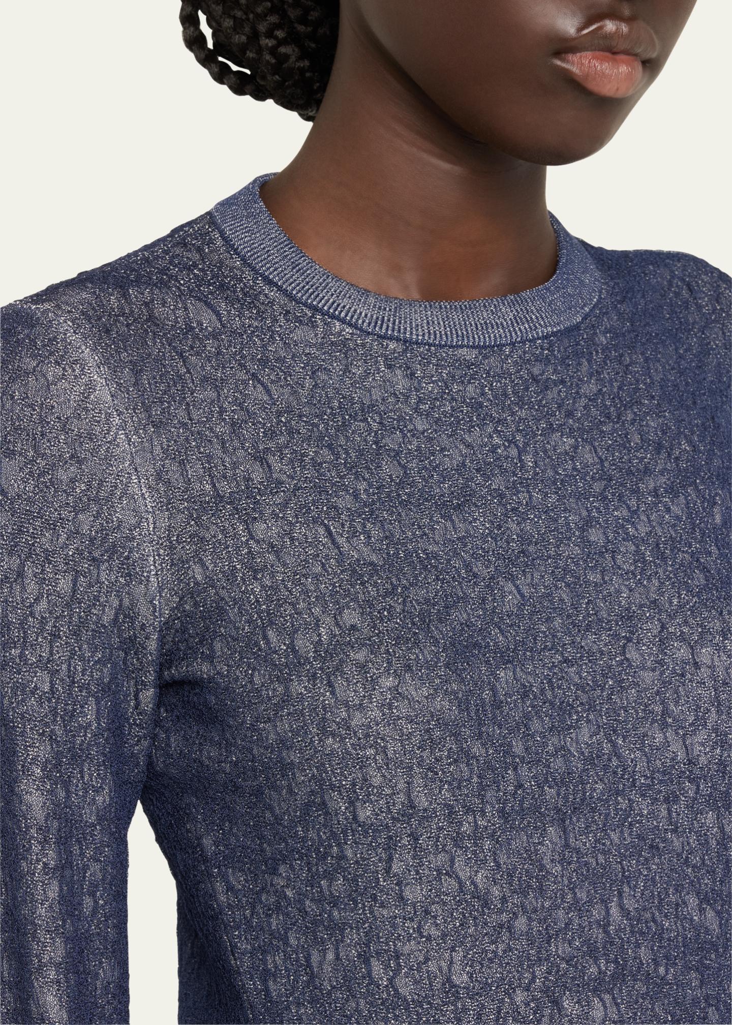 Giorgio Armani Shiny Viscose Knit Top - Bergdorf Goodman