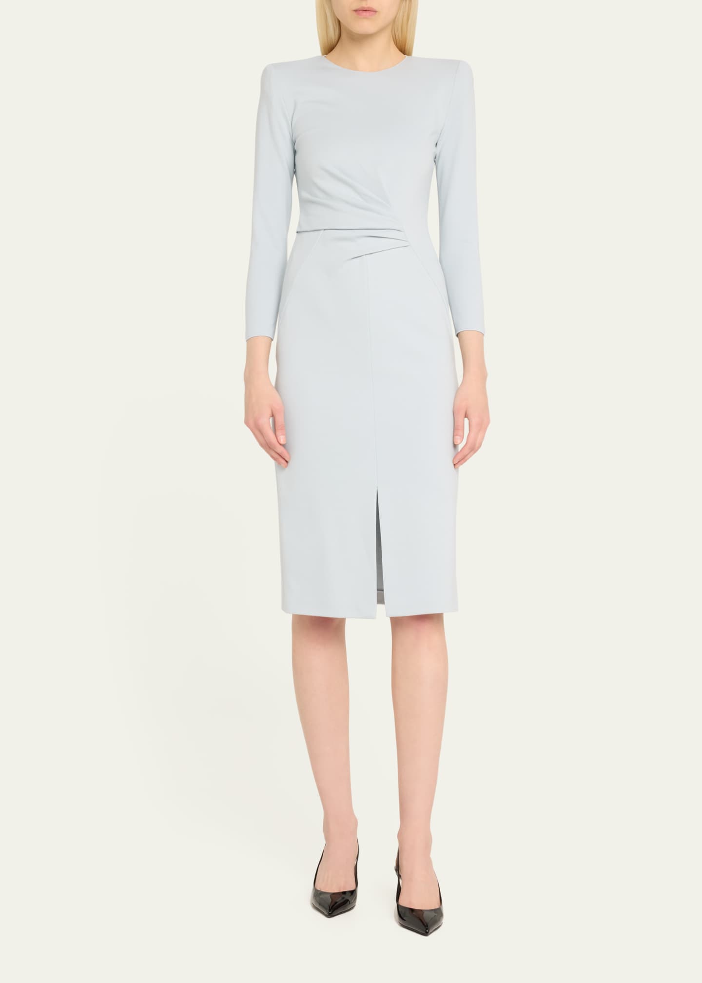 Giorgio Armani Milano Jersey Dress with Gathered Waist Image 2 of 5