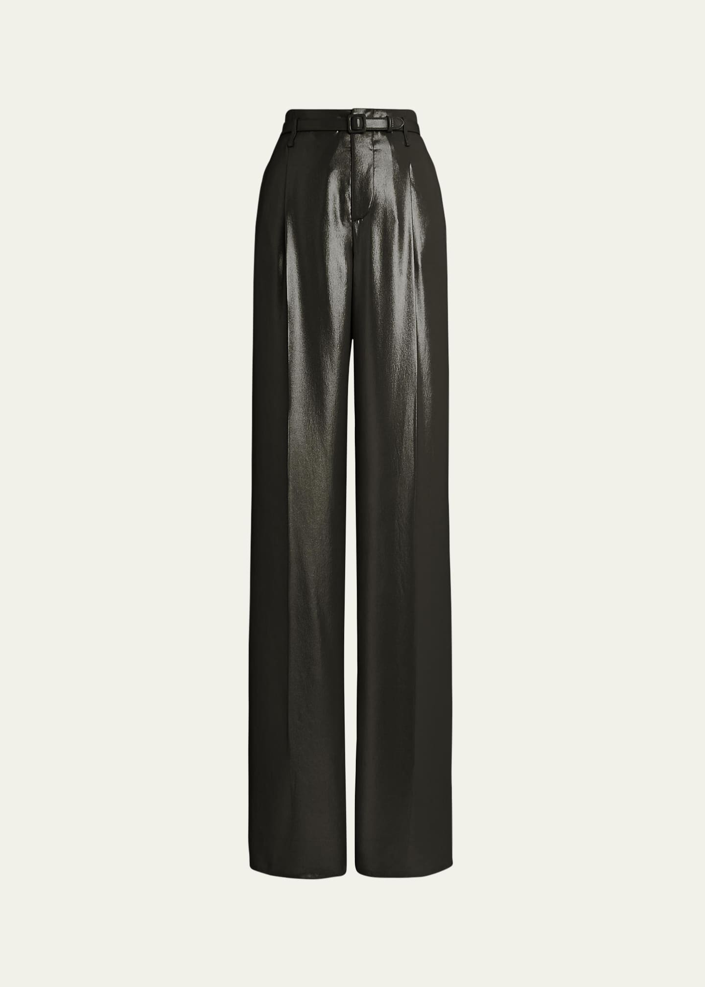 Ralph Lauren Collection Acklie Liquid Foil Wide Leg Pants Image 1 of 5