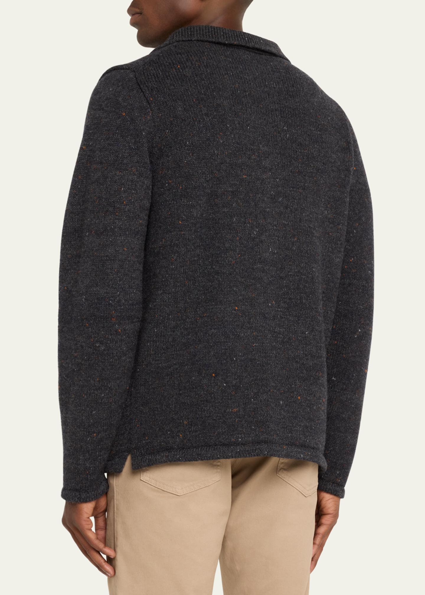 Inis Meain Men's Classic Town Pub Sweater Jacket - Bergdorf Goodman