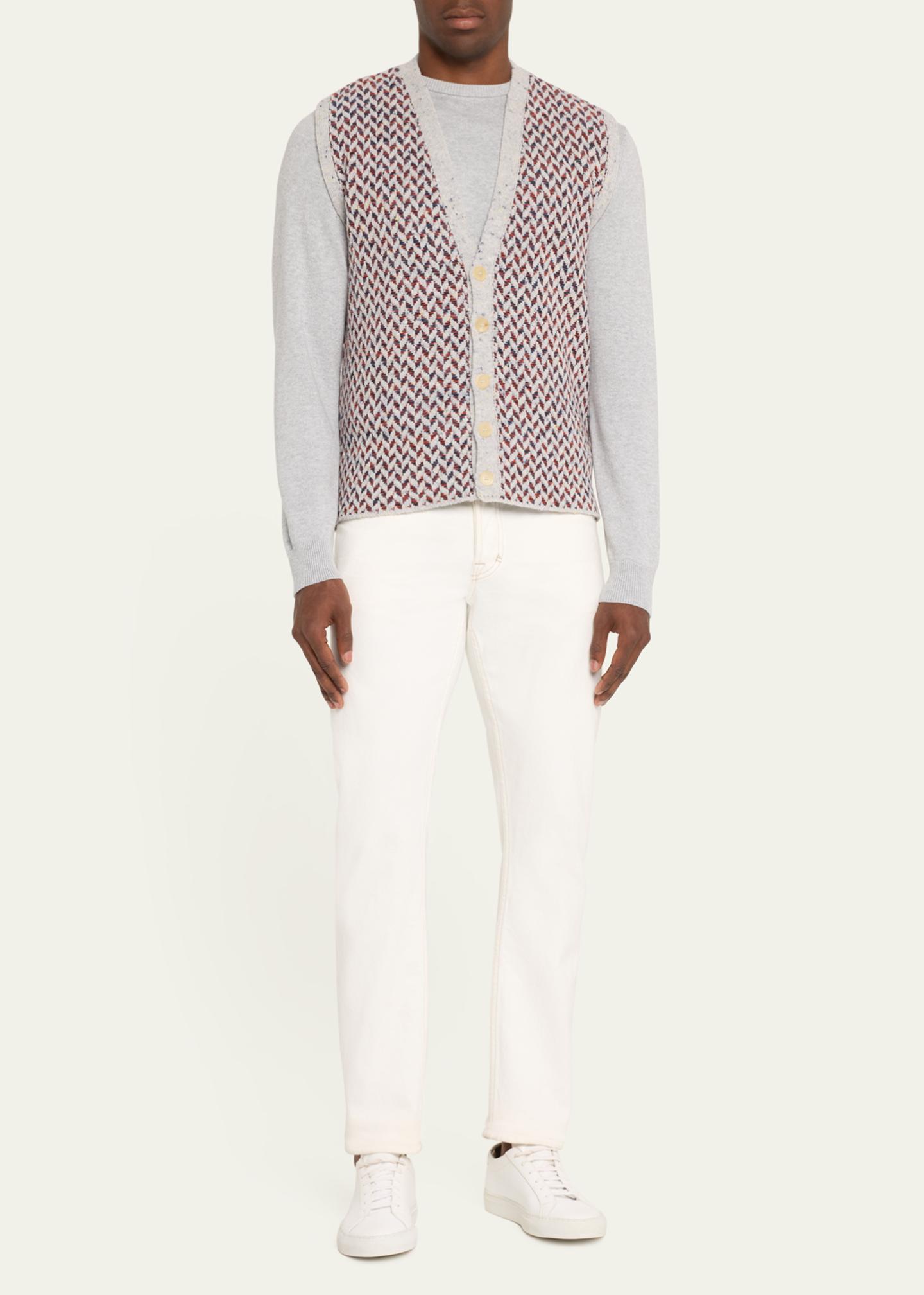 Inis Meain Men's Fiofoir Jacquard Button-Front Vest - Bergdorf Goodman