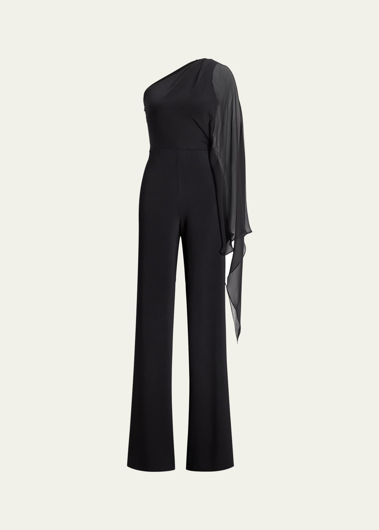 Ralph lauren chiffon overlay jumpsuit best sale