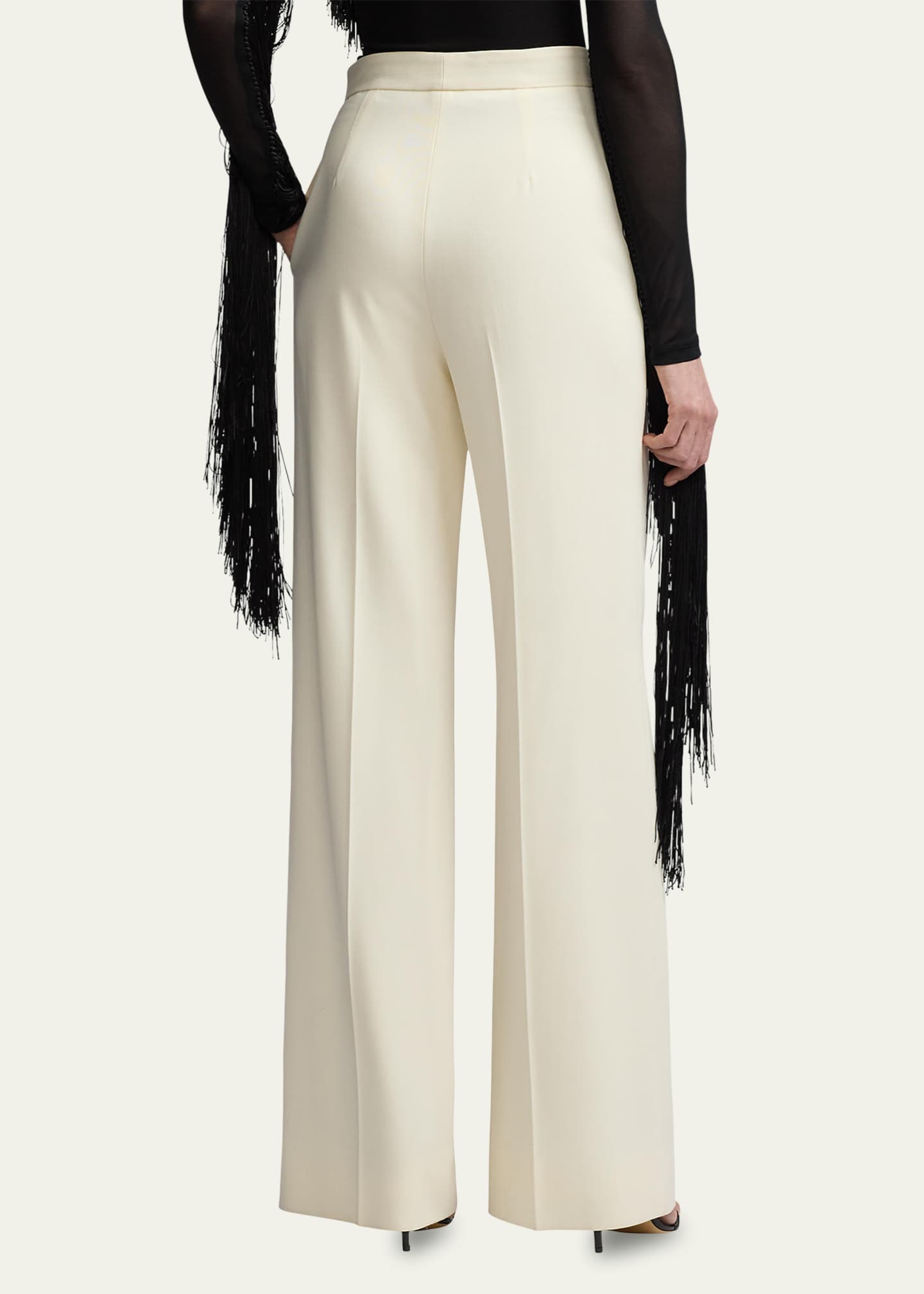 Ralph Lauren Collection Modern Wool Wide-Leg Trousers Image 3 of 5