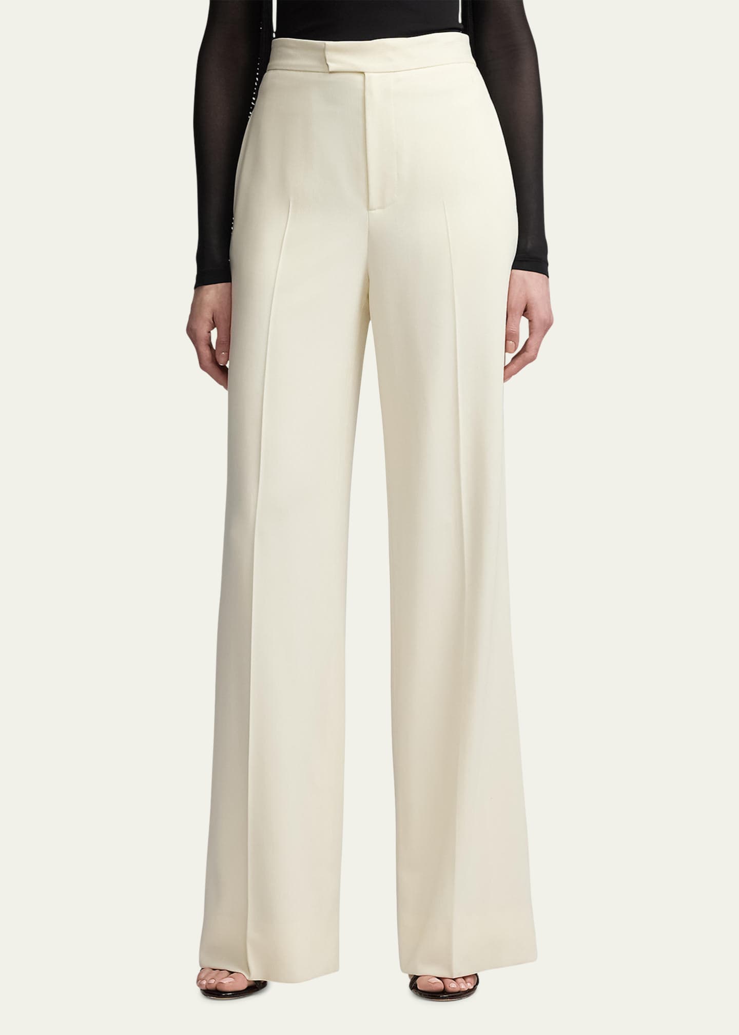 Ralph Lauren Collection Modern Wool Wide-Leg Trousers Image 4 of 5