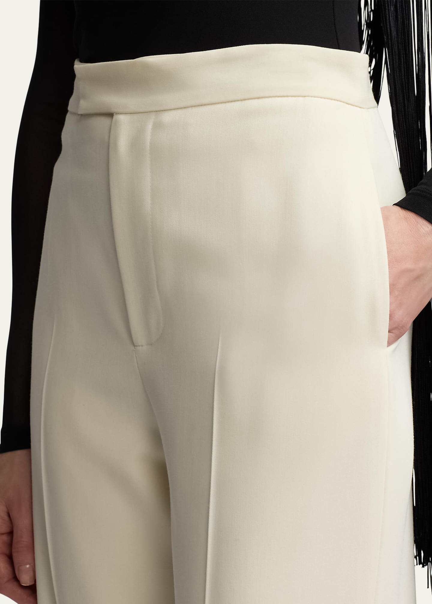 Ralph Lauren Collection Modern Wool Wide-Leg Trousers Image 5 of 5
