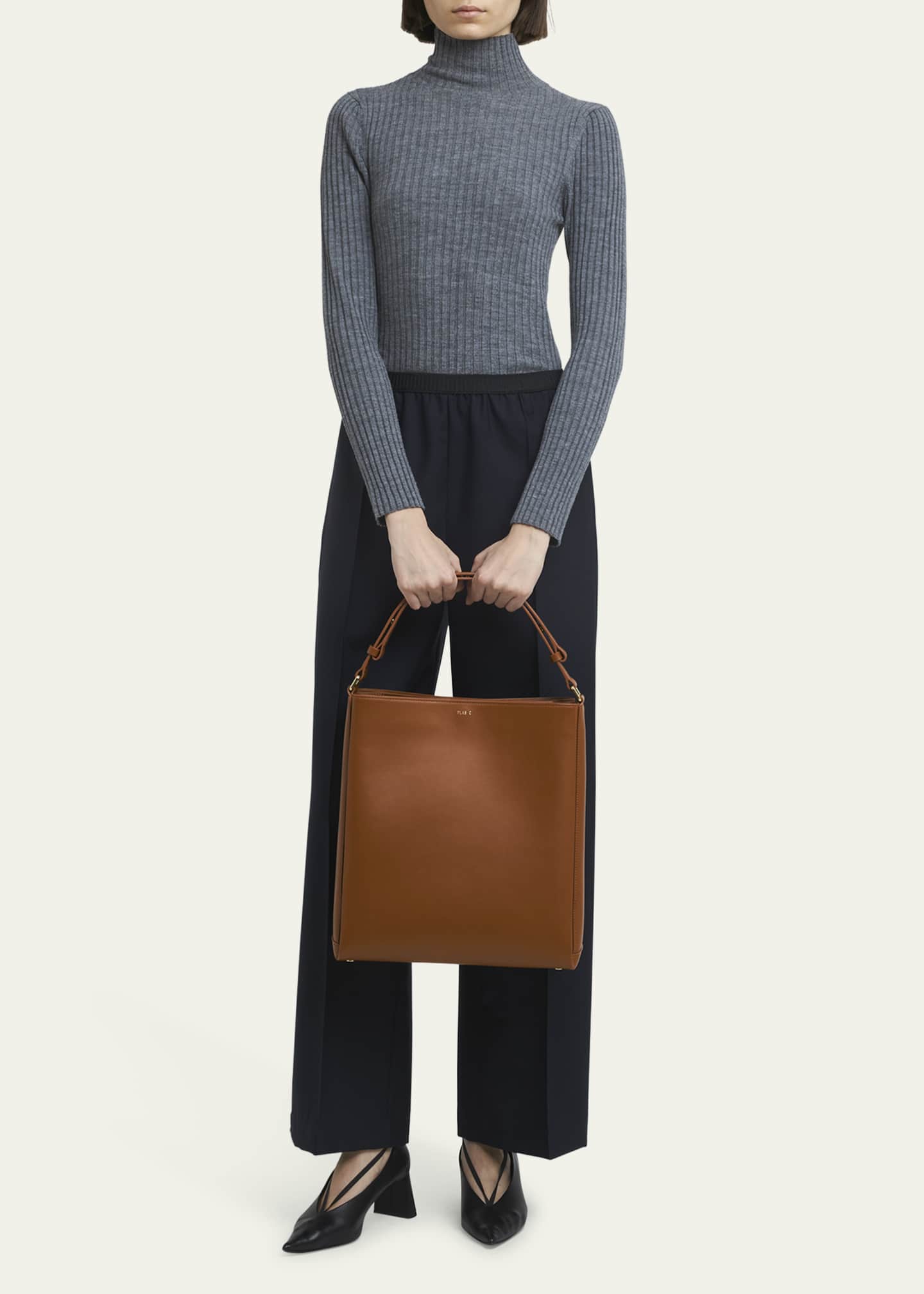 Plan C Shopper Leather Tote Bag Image 5 of 5