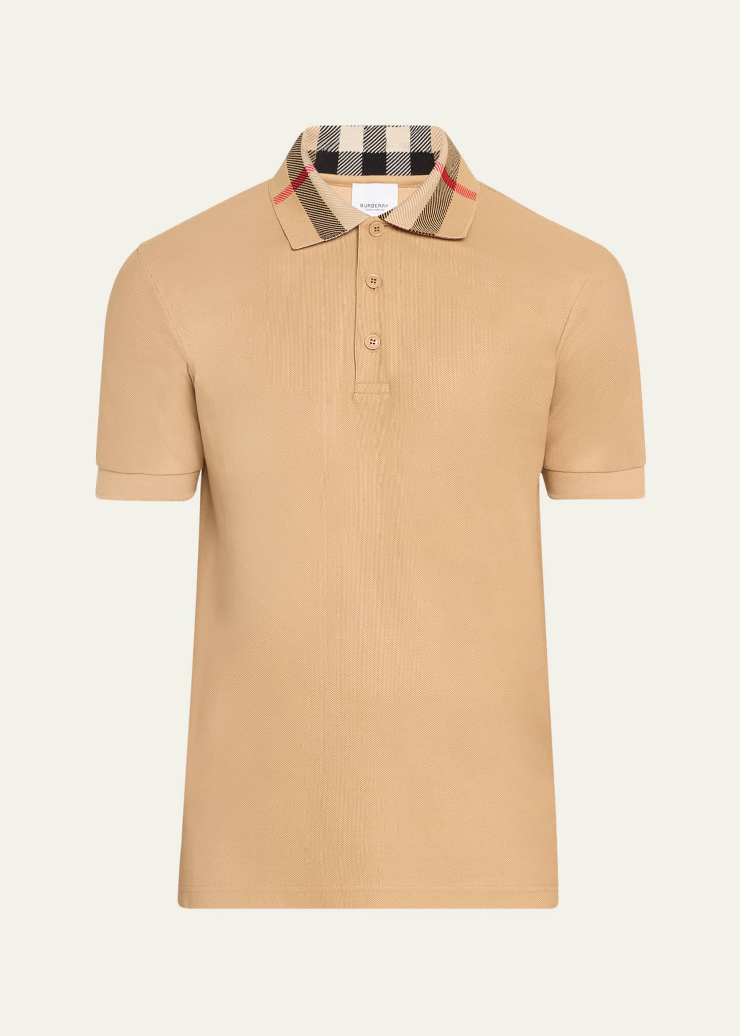 Burberry check collar polo shirt shop