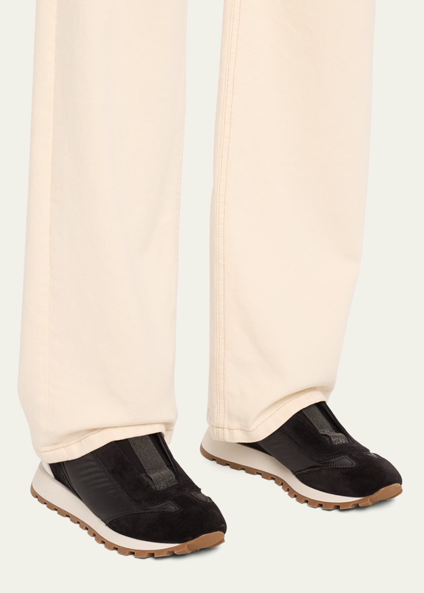 Brunello Cucinelli Monili Laceless Trainer Sneakers Image 2 of 5