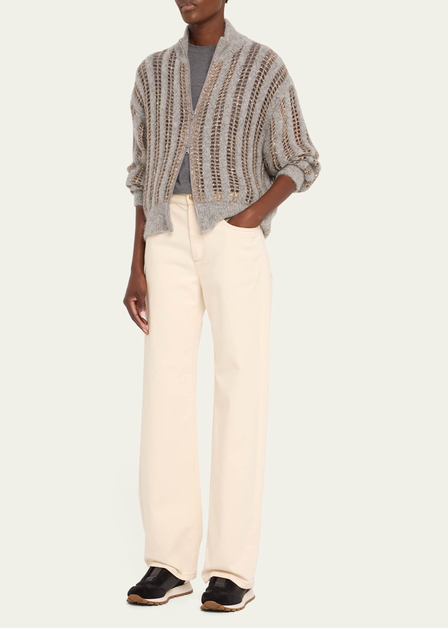 Brunello Cucinelli Monili Laceless Trainer Sneakers Image 3 of 5