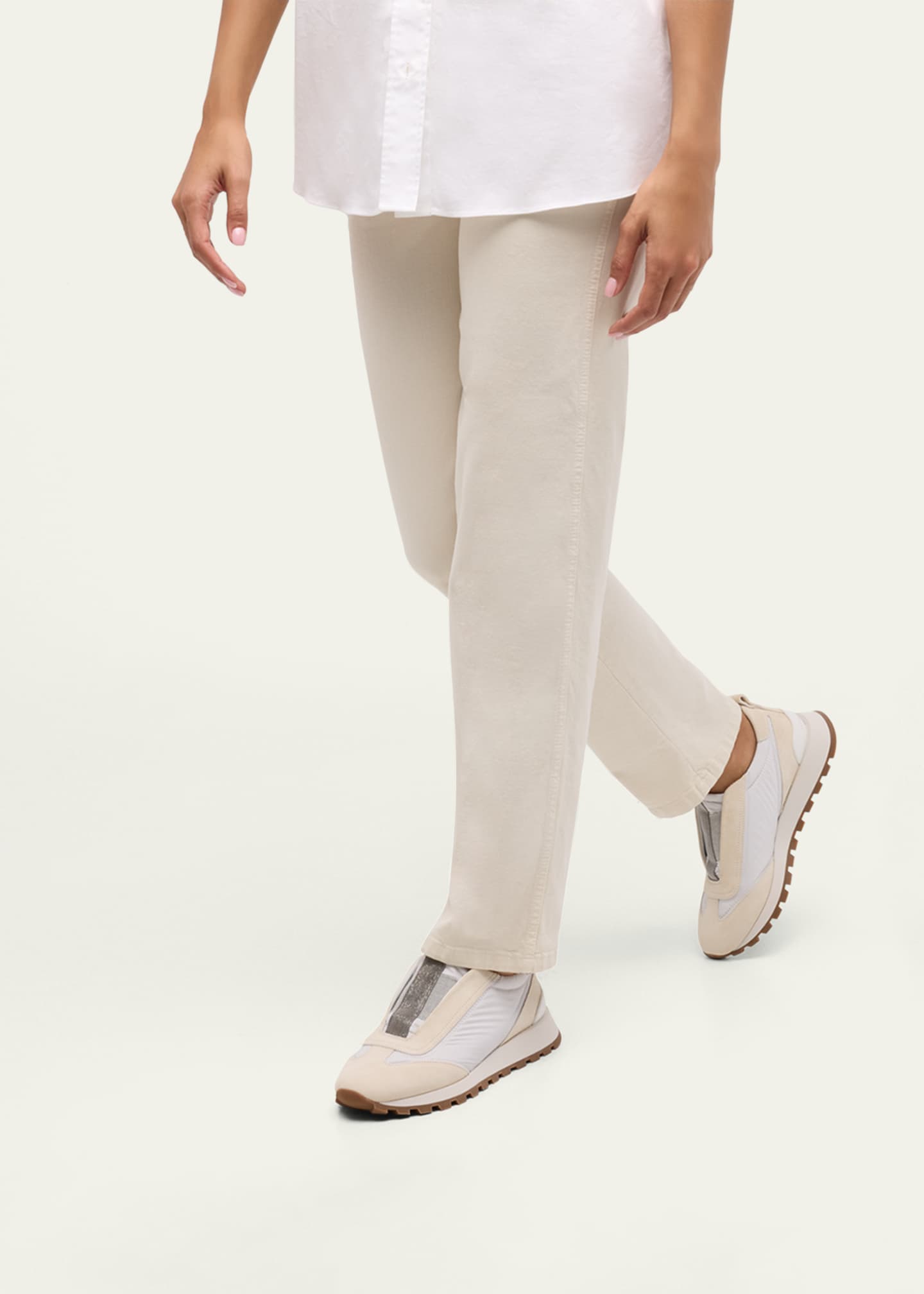 Brunello Cucinelli Monili Laceless Trainer Sneakers