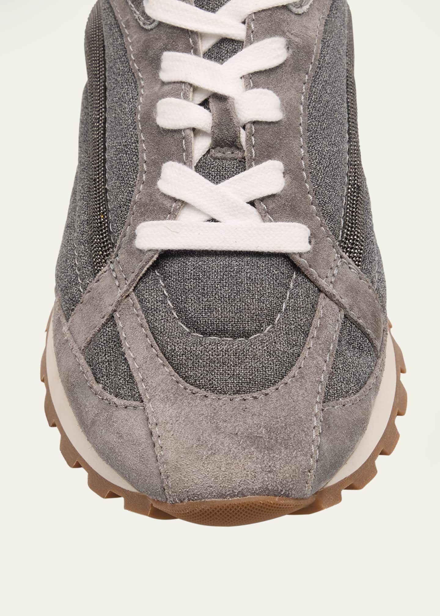 Brunello Cucinelli Wool Monili Metallic Runner Sneakers Image 5 of 5