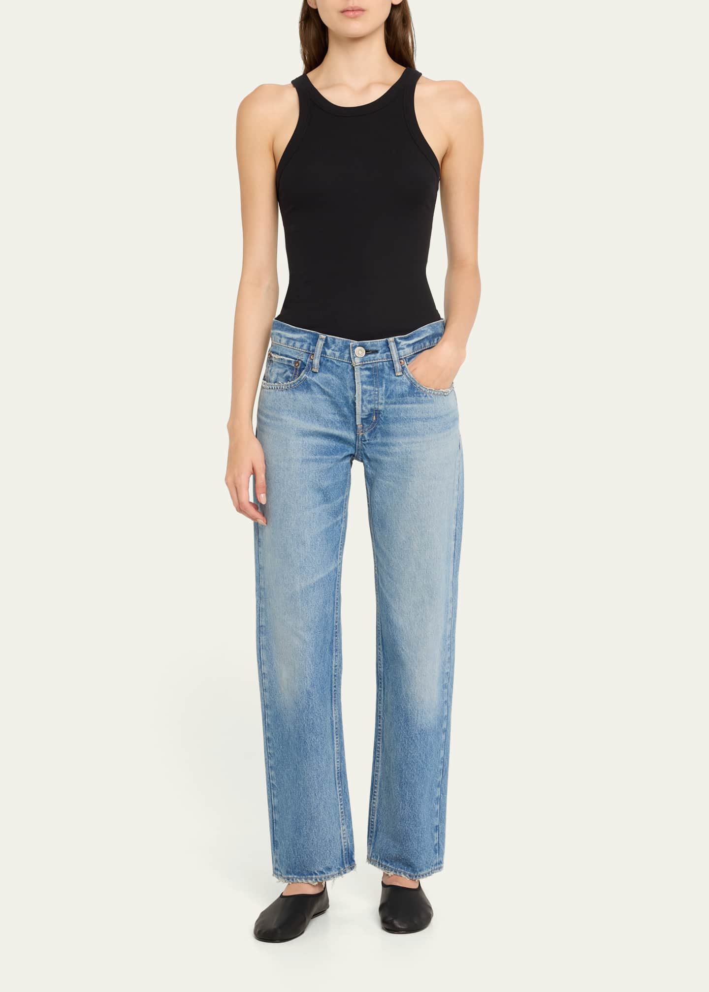 MOUSSY VINTAGE Cheval Straight Low-Rise Jeans - Bergdorf Goodman