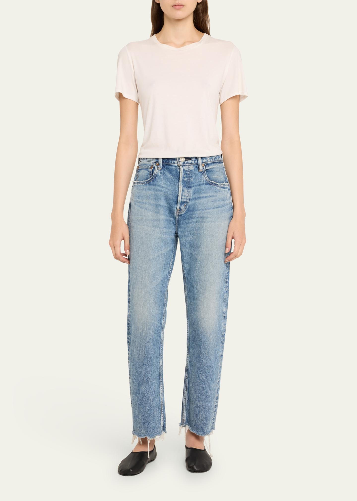 MOUSSY VINTAGE Mabel Wide Straight Cropped Jeans - Bergdorf Goodman