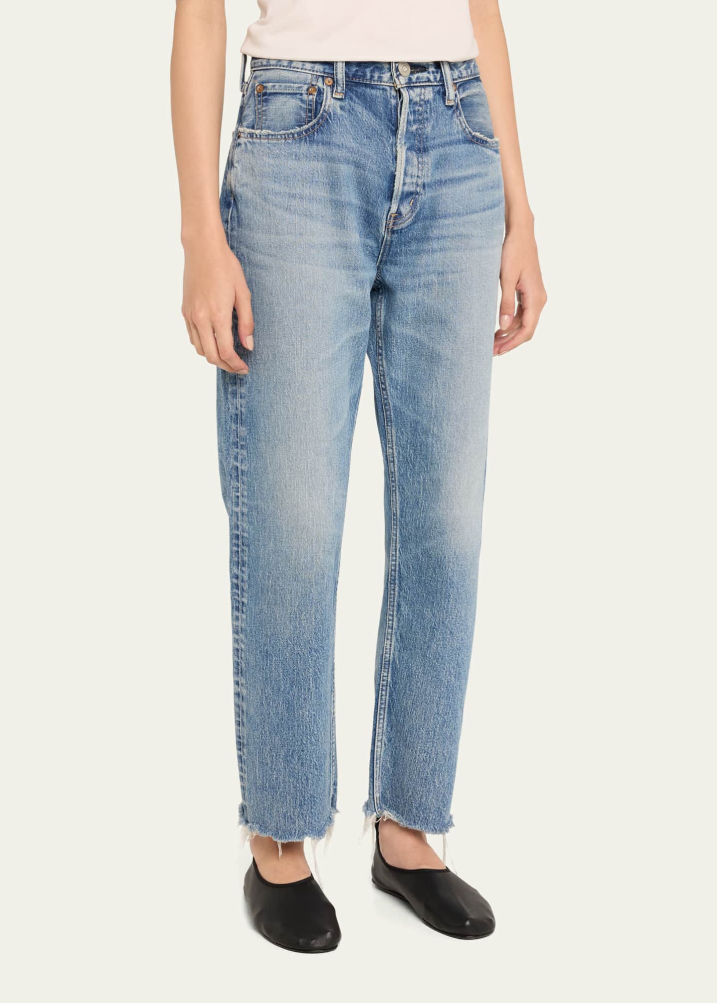 MOUSSY VINTAGE Mabel Wide Straight Cropped Jeans - Bergdorf Goodman