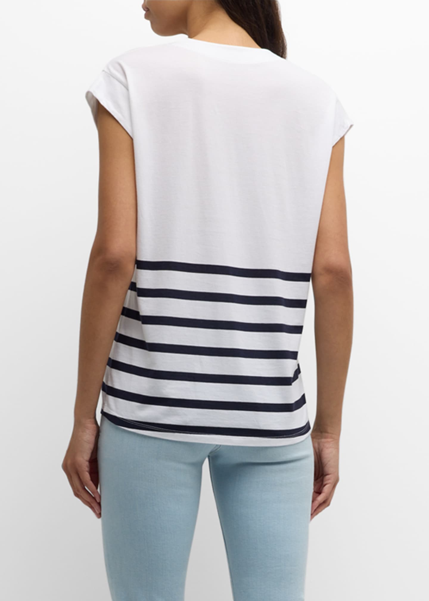FRAME Le Mid Rise V-Neck Tee Image 3 of 5