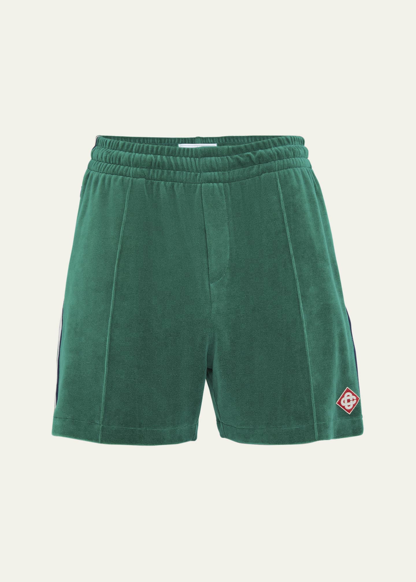 CASABLANCA Men's Pintuck Velour Shorts Image 1 of 5