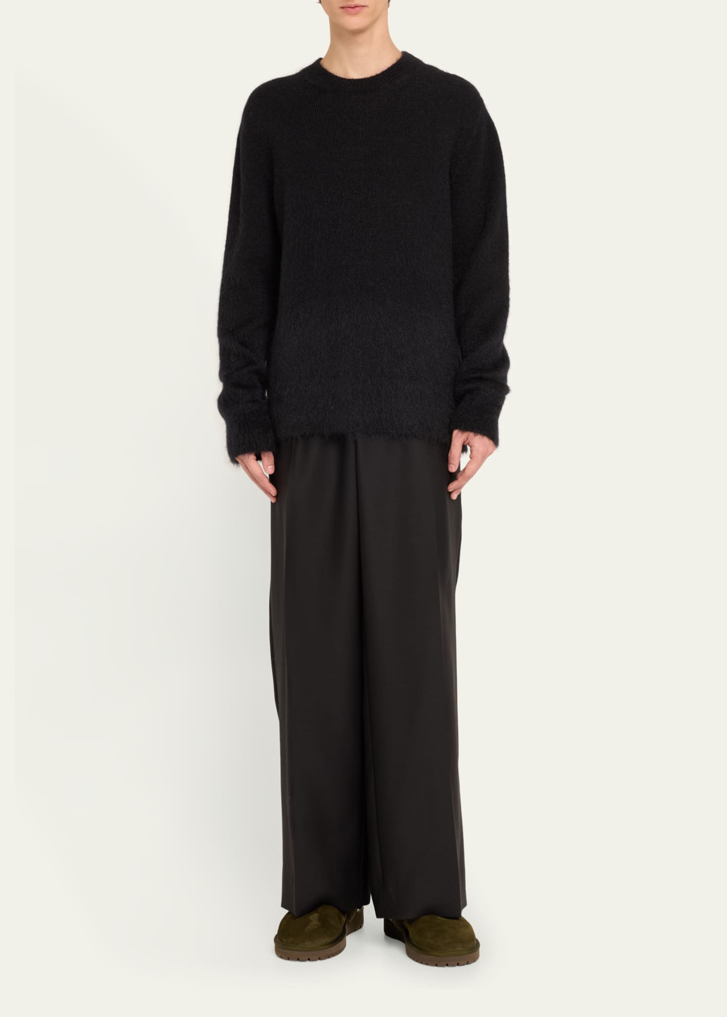 Burberry Men's Snug Low Shearling and Suede Mules Image 3 of 5