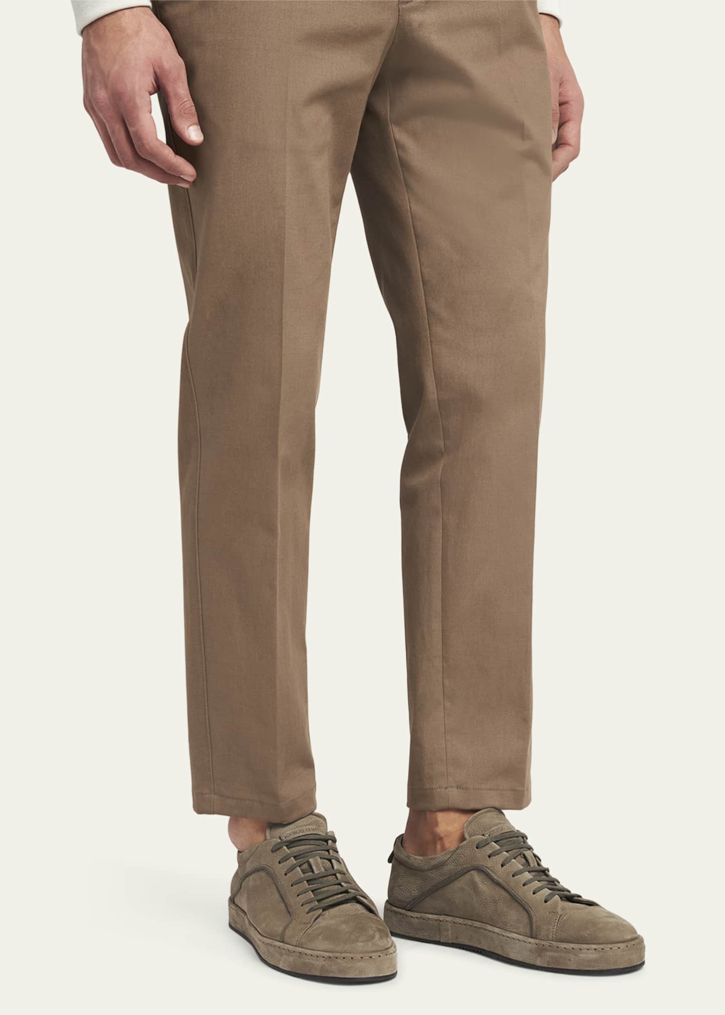 Giorgio Armani Men's Suede Low-Top Sneakers Image 2 of 5