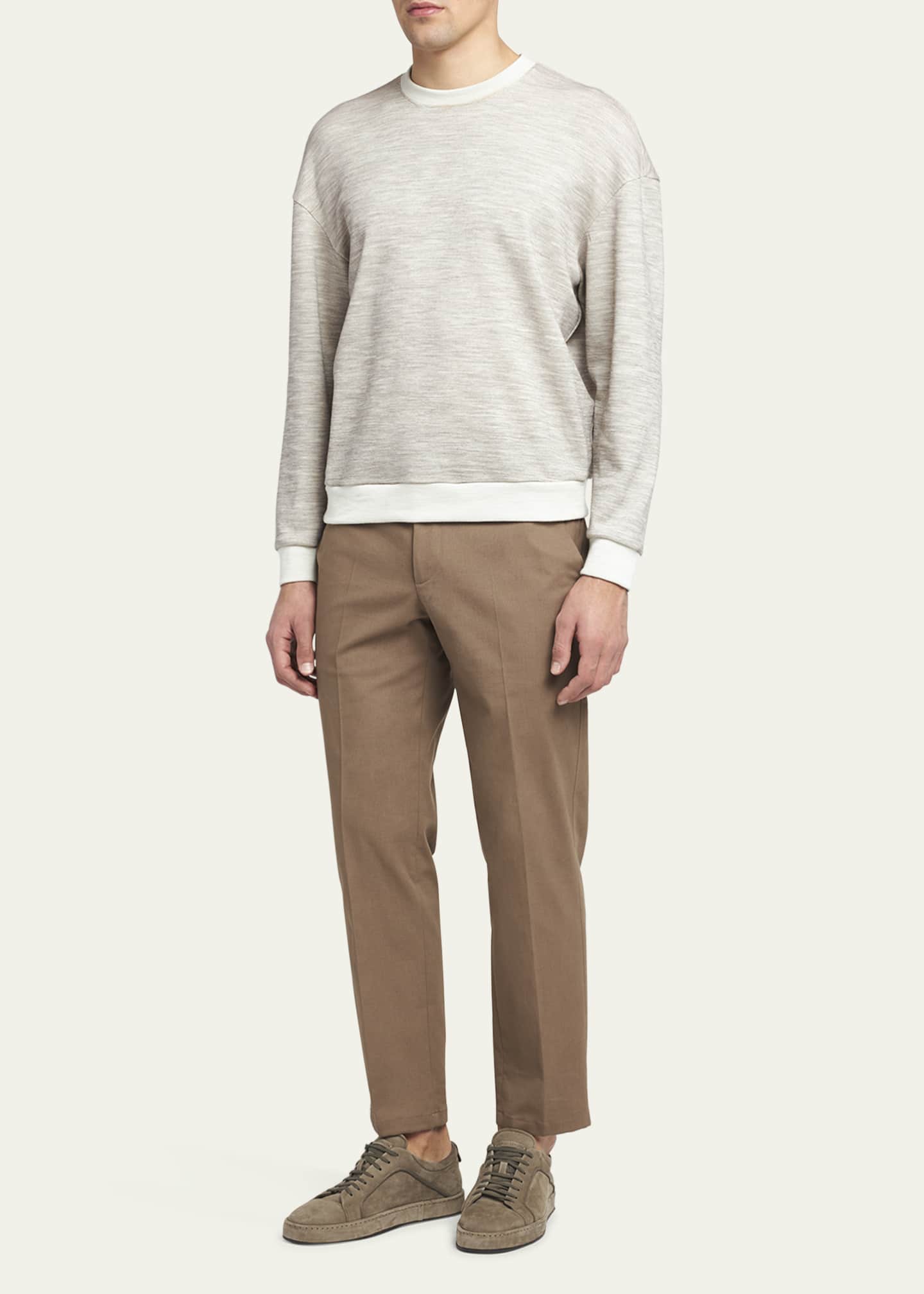 Giorgio Armani Men's Suede Low-Top Sneakers Image 3 of 5
