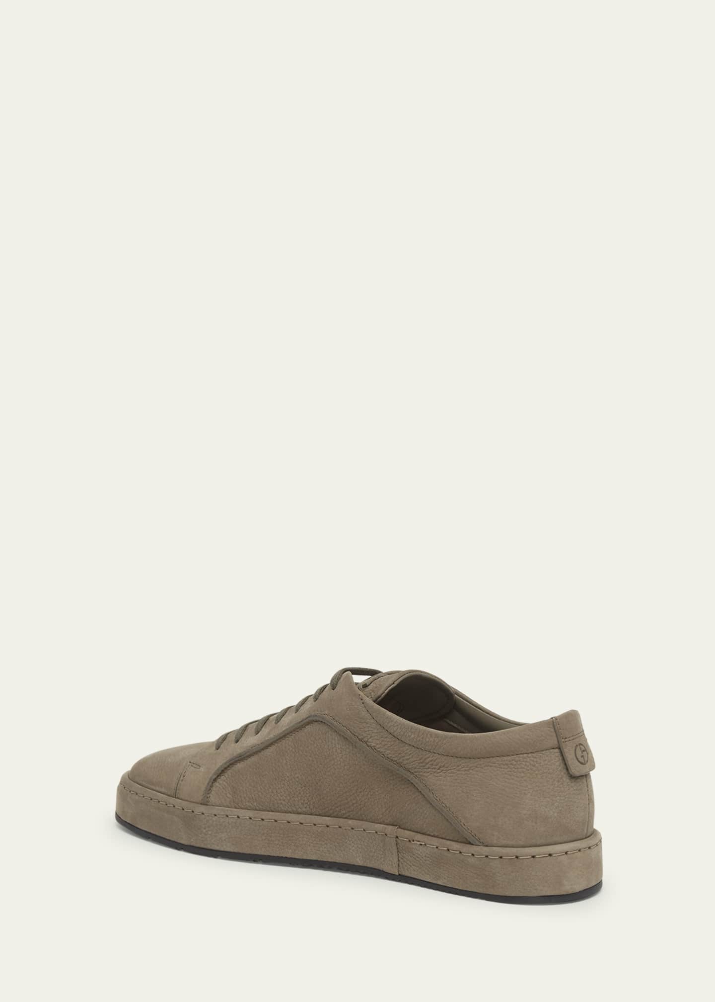 Giorgio Armani Men's Suede Low-Top Sneakers Image 4 of 5