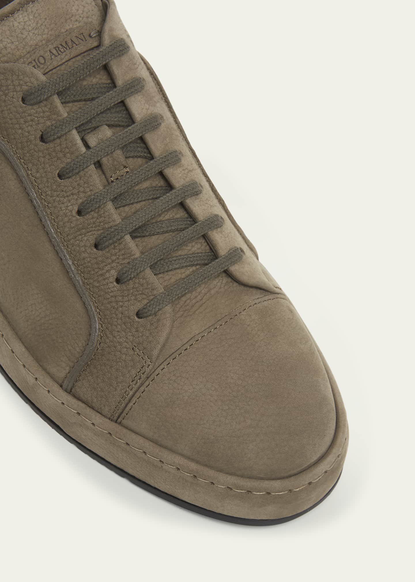 Giorgio Armani Men's Suede Low-Top Sneakers Image 5 of 5