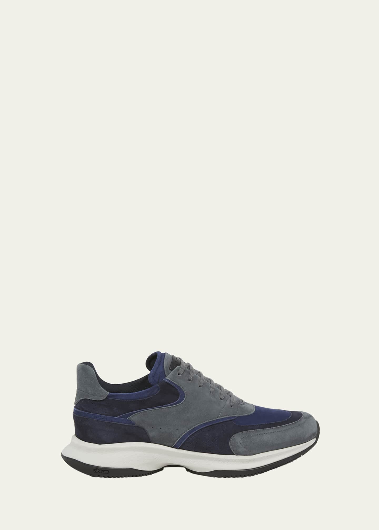 Giorgio Armani Men's Suede Low-Top Sneakers Image 1 of 3