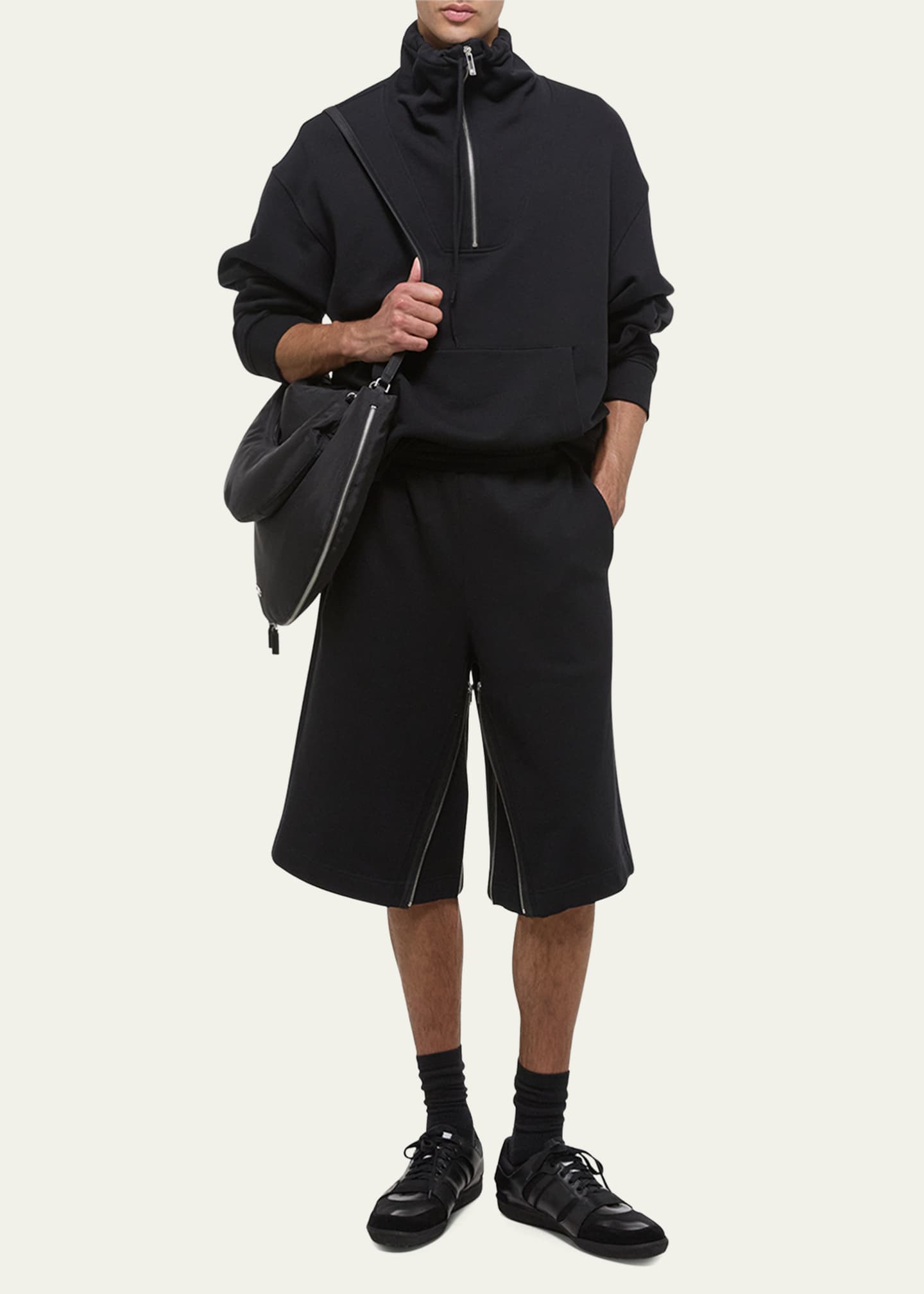 HELMUT LANG Gusset Wide Leg Pants (Navy) main image 0