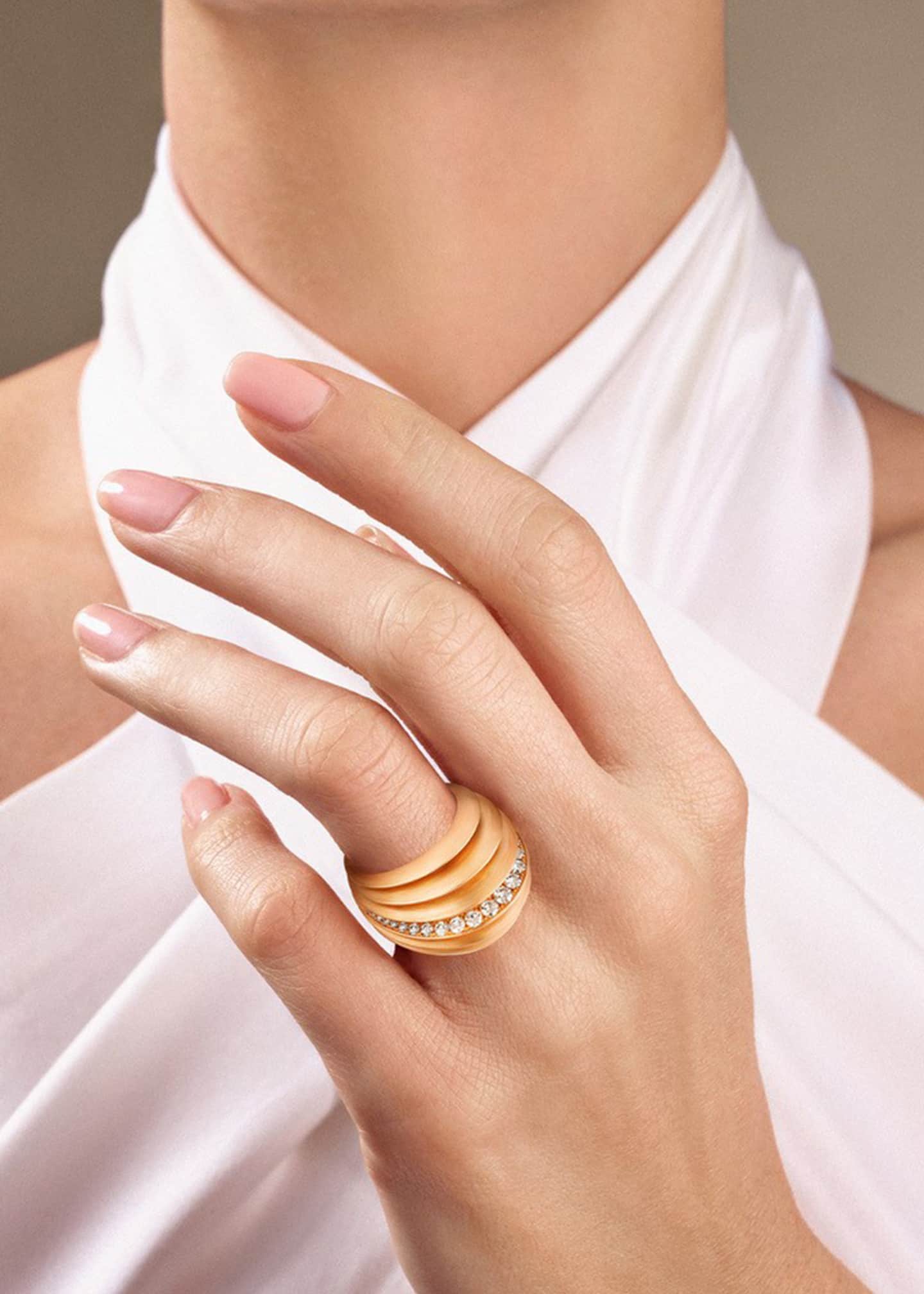 GIORGIO B Palma Ring in 18K Rose Gold and Diamonds Image 2 of 2