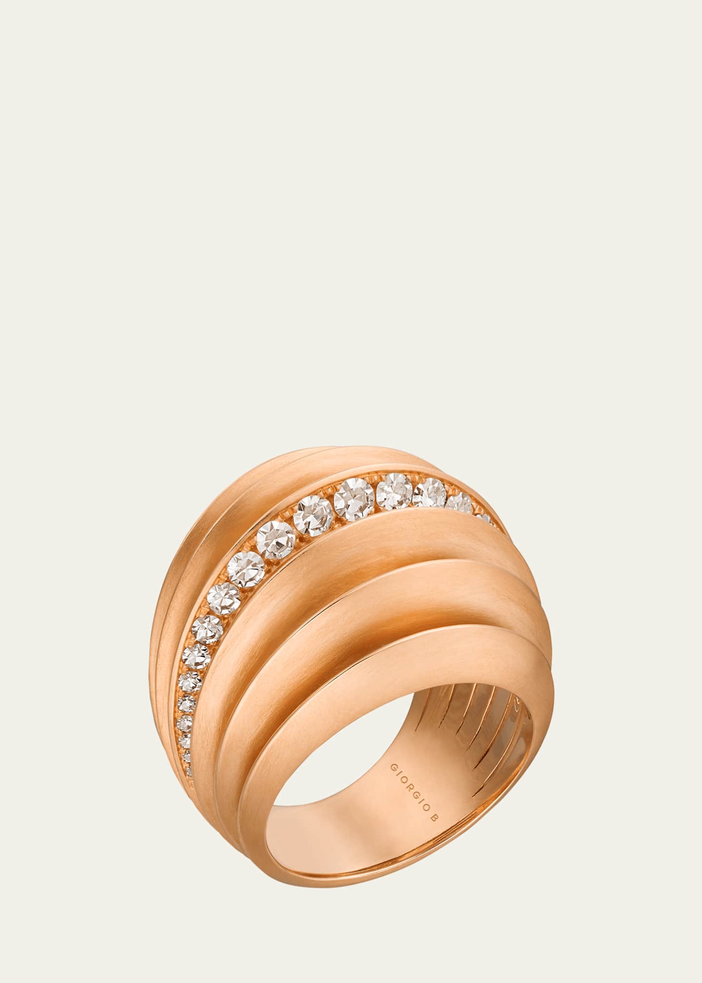 GIORGIO B Palma Ring in 18K Rose Gold and Diamonds Image 1 of 2