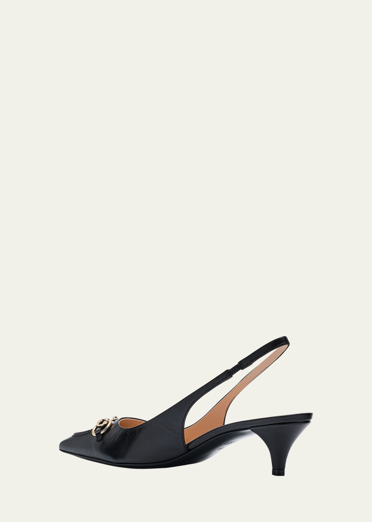 Gucci Erin Leather Horsebit Slingback Pumps Image 4 of 6