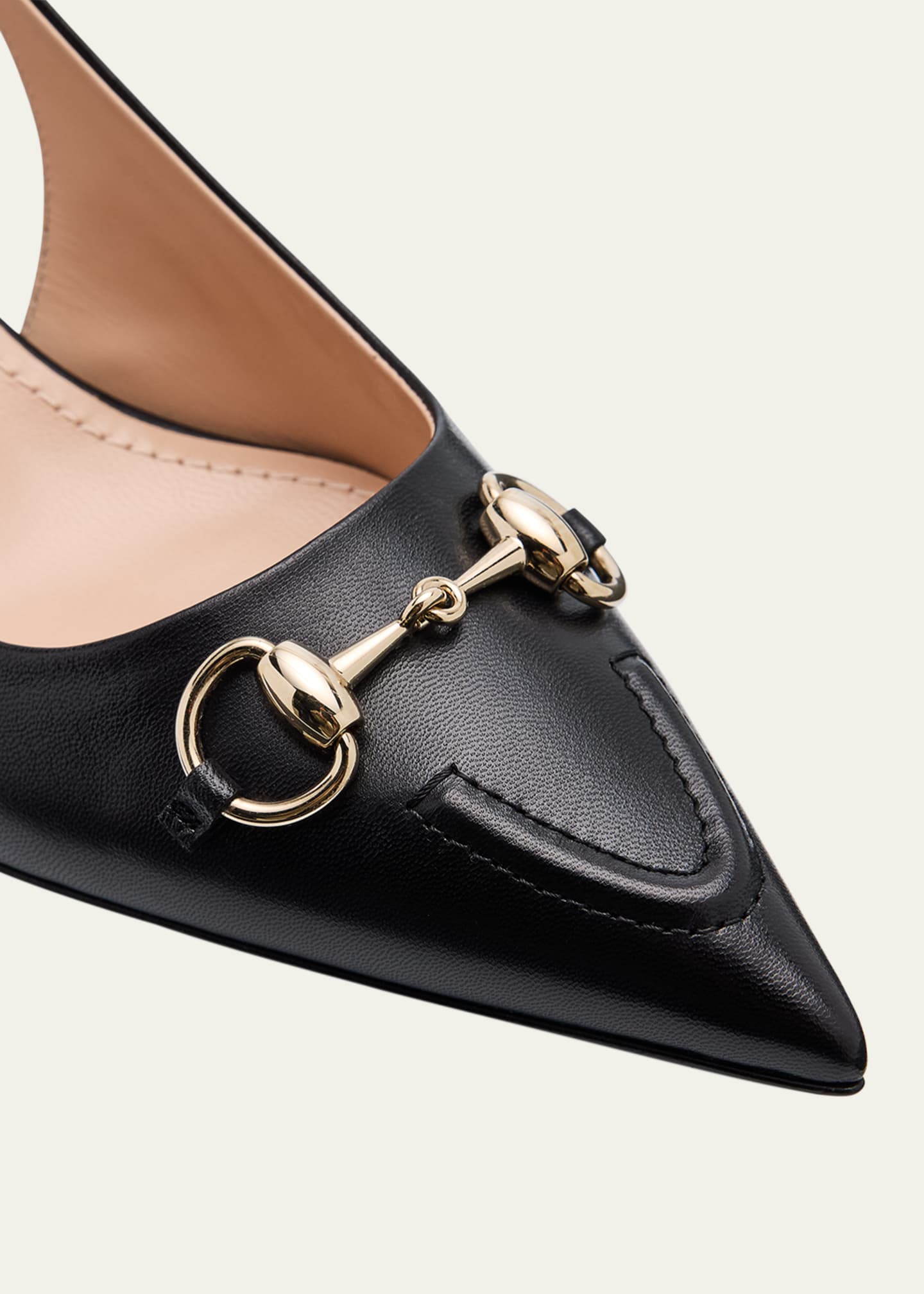 Gucci Erin Leather Horsebit Slingback Pumps Image 5 of 6